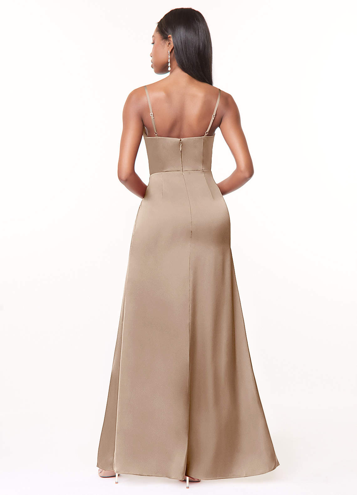 azazie maci stretch satin dress Azazie Maci Rosette Stretch Satin Bridesmaid Dresses