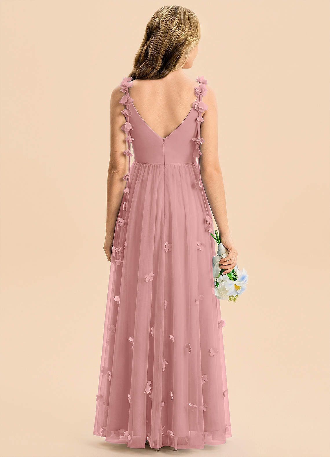 front Azazie Stevie Junior Formal Dress