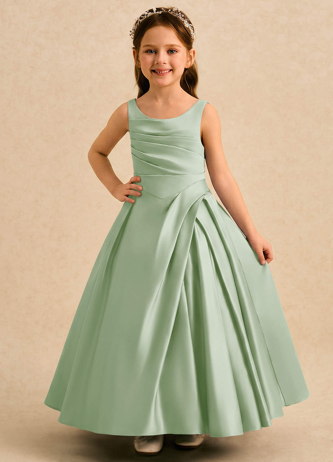 matte satin sage dress Sage Bridesmaid Dress Matte Satin Size 2X