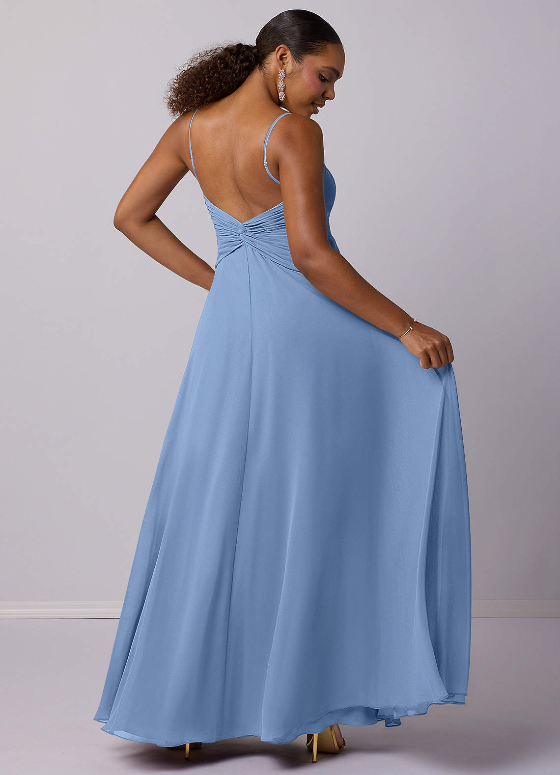Barbie ♥ Azazie Bridesmaid Dresses A-Line Chiffon Floor-Length Dress image5
