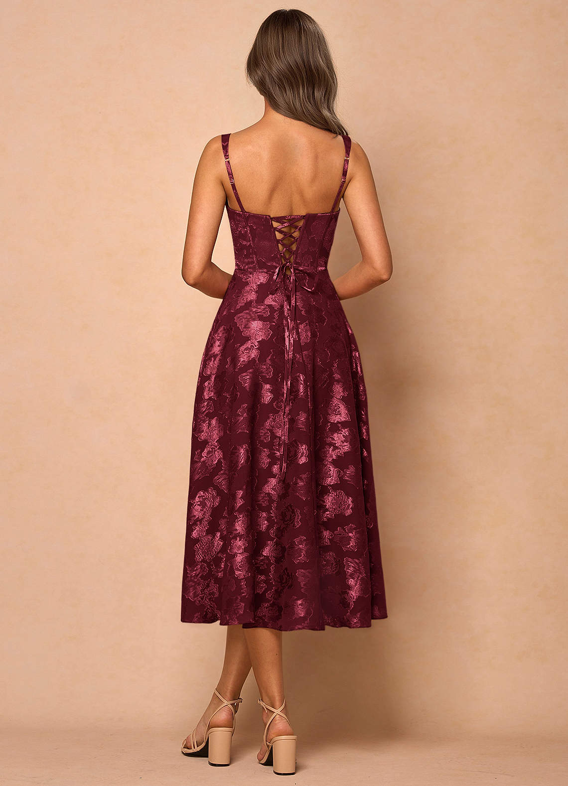 Sylvie Wine Midi Dress image3