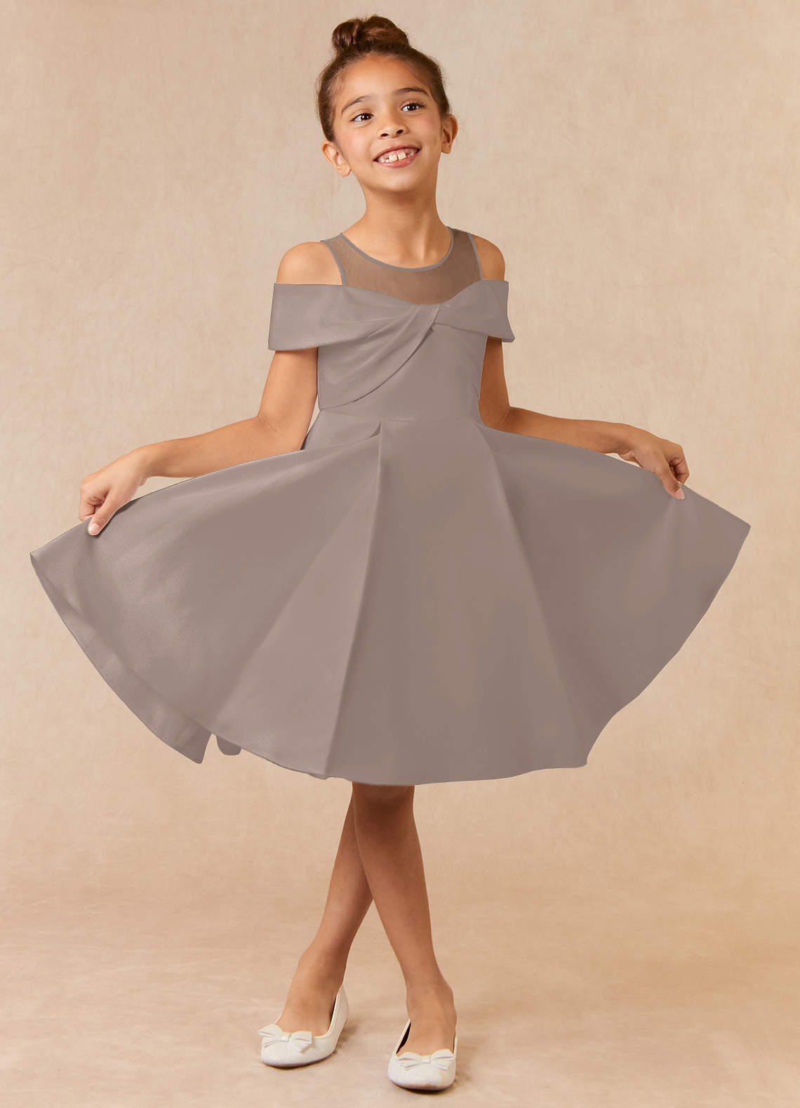 Taupe Flower Girl Dresses