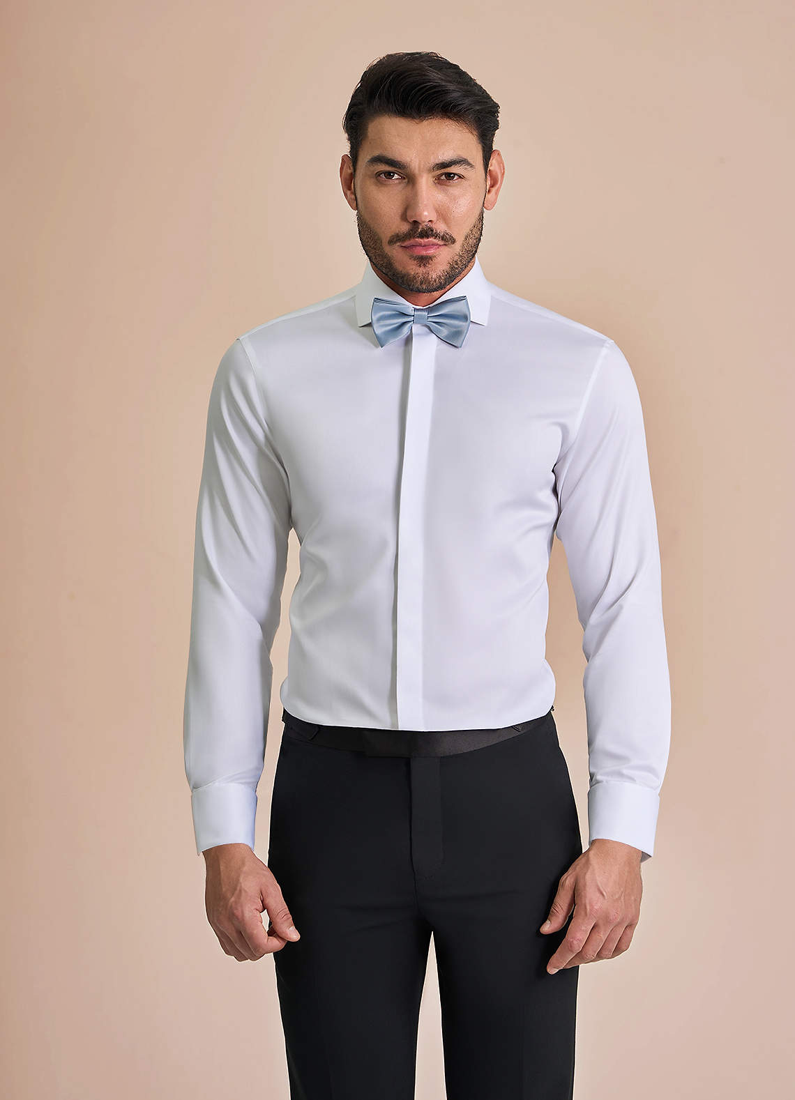 front Richard White Tuxedo Shirt