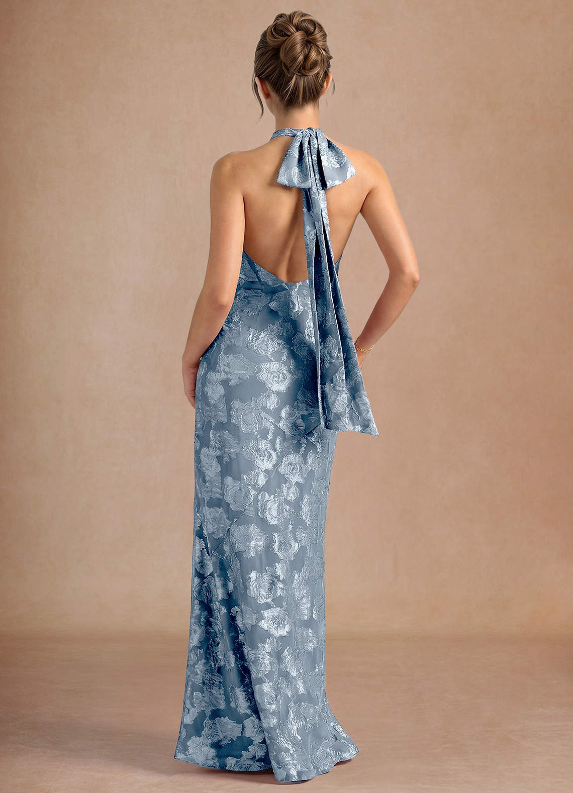 dusty blue floral maxi dress Noa Premium 100% Cotton Maxi Dress in Dusty Blue Floral