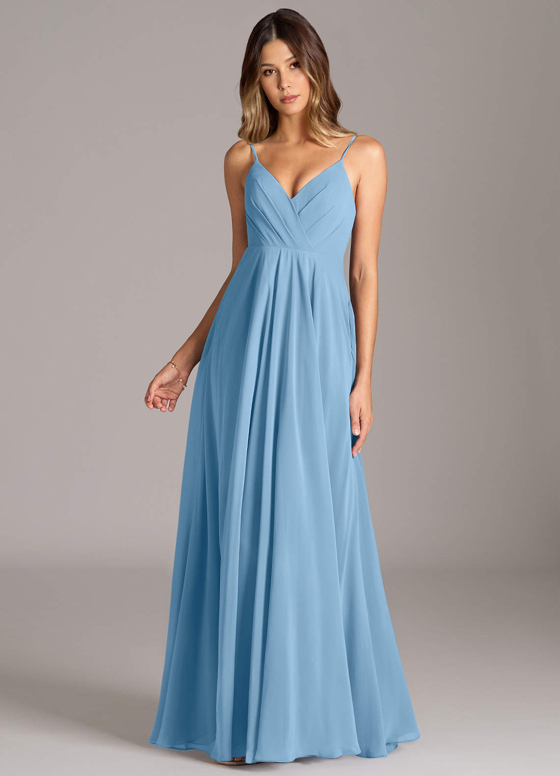 azazie steel blue dress Bridesmaid One Size Azazie | Dresses | Azazie
