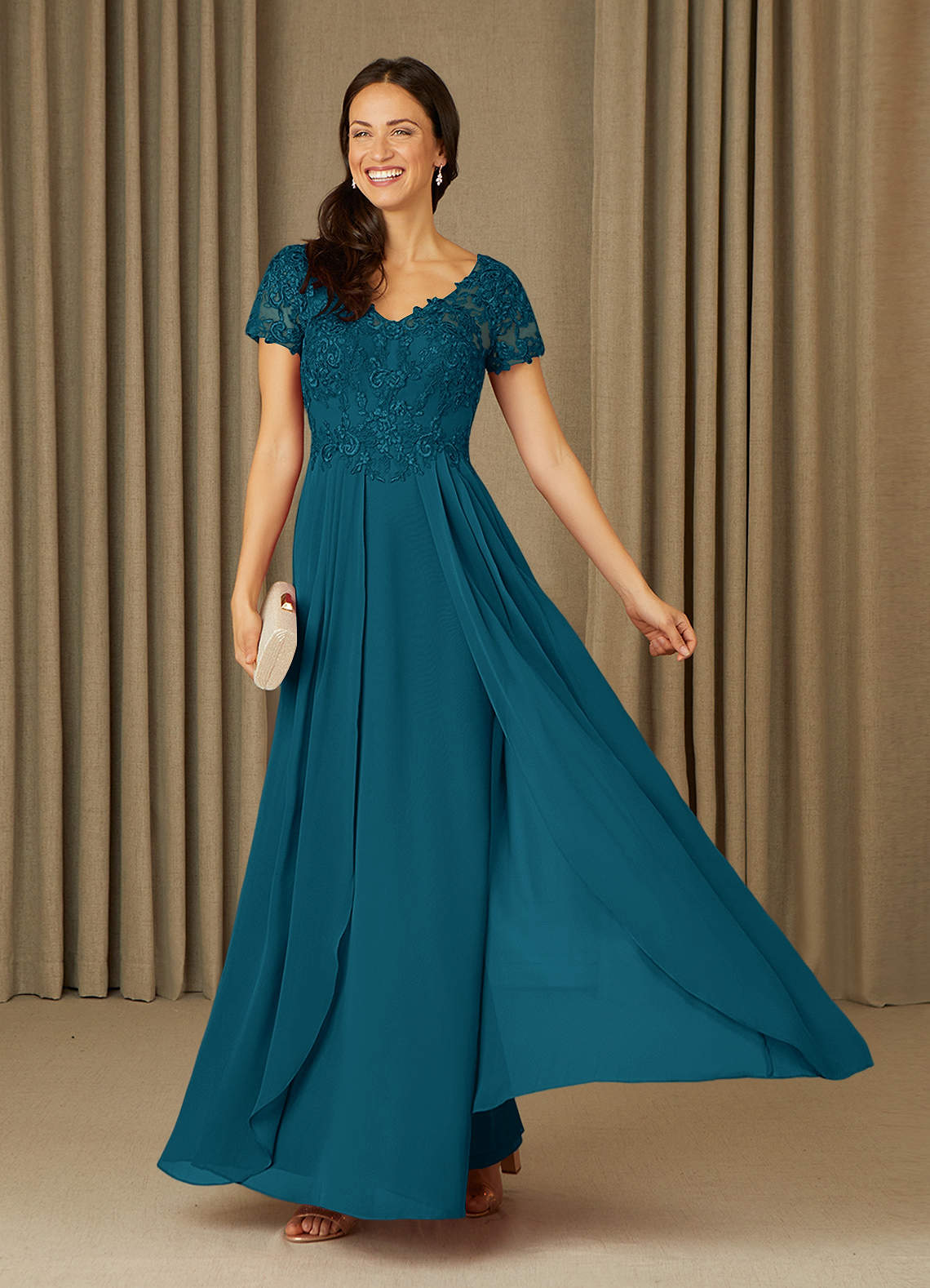 Dark teal mother sale of the bride dresses