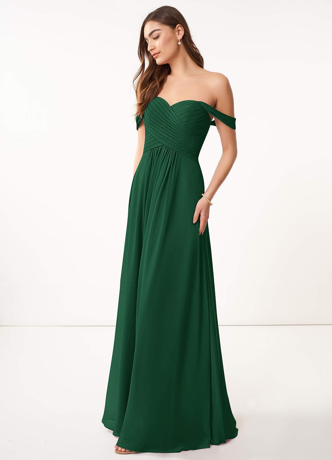 Azazie Corin Ready to Ship Dark Green Bridesmaid Dresses Azazie