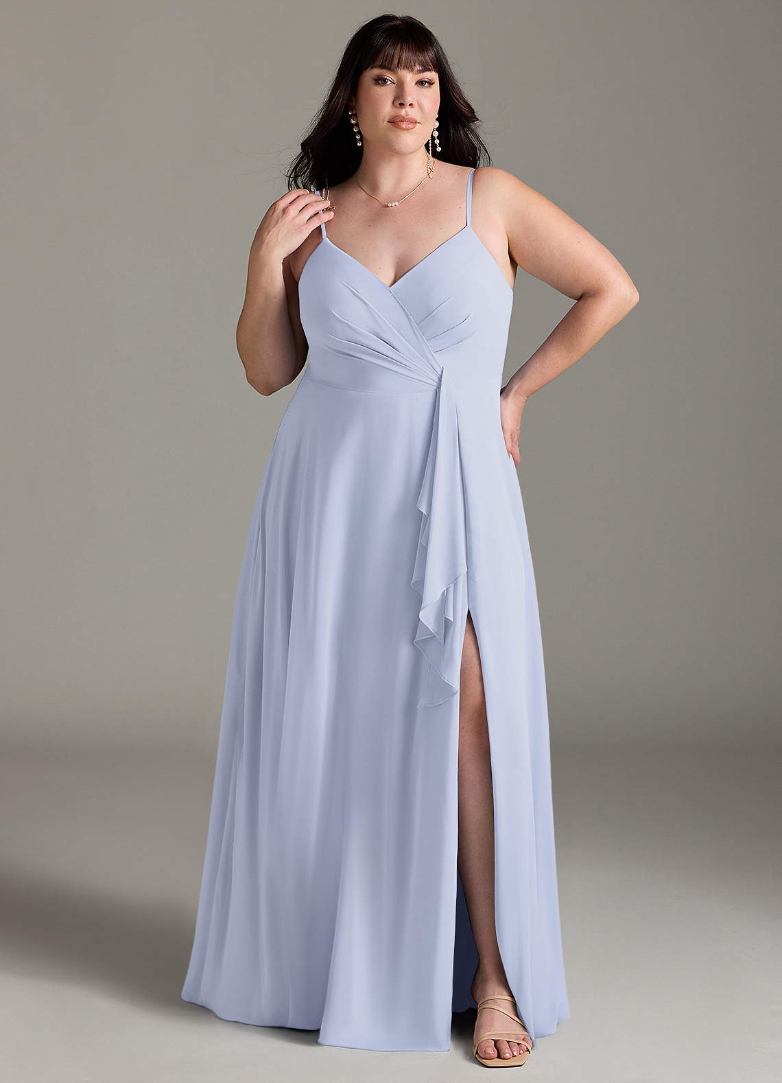 Azazie Akita Bridesmaid Dresses Lavender A-Line Chiffon Dress image1