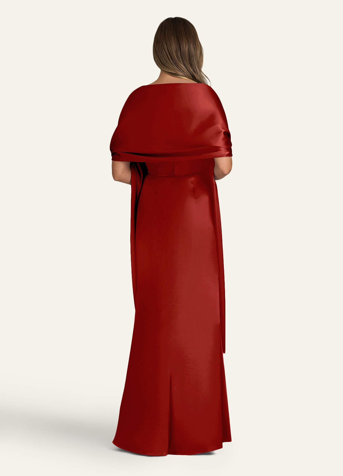 front Azazie Matching Color Metallic Satin Shawl