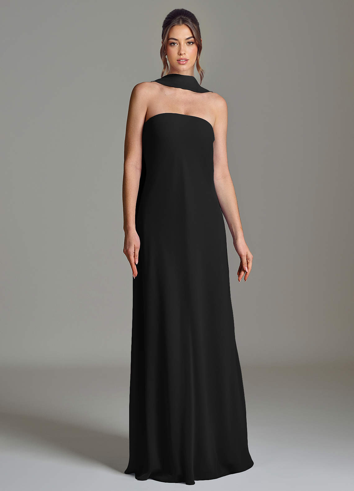 Azazie Ilana Black Chiffon Bridesmaid Dresses | Azazie