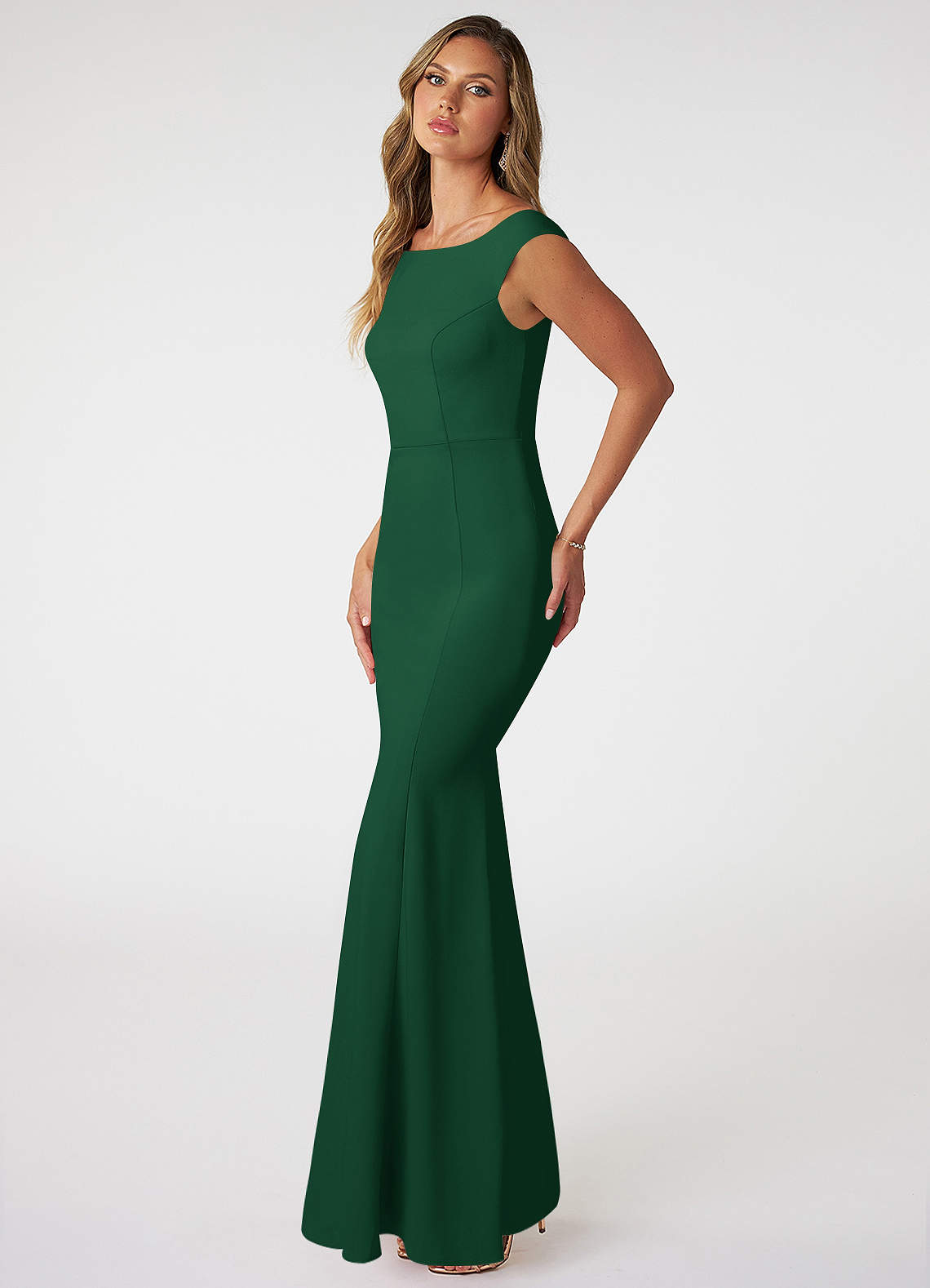 Azazie Nicolina Ready to Ship Dark Green Stretch Crepe Bridesmaid Dresses | Azazie Azazie Nicolina Ready to Ship Dark Green Stretch Crepe Bridesmaid Dresses | Azazie