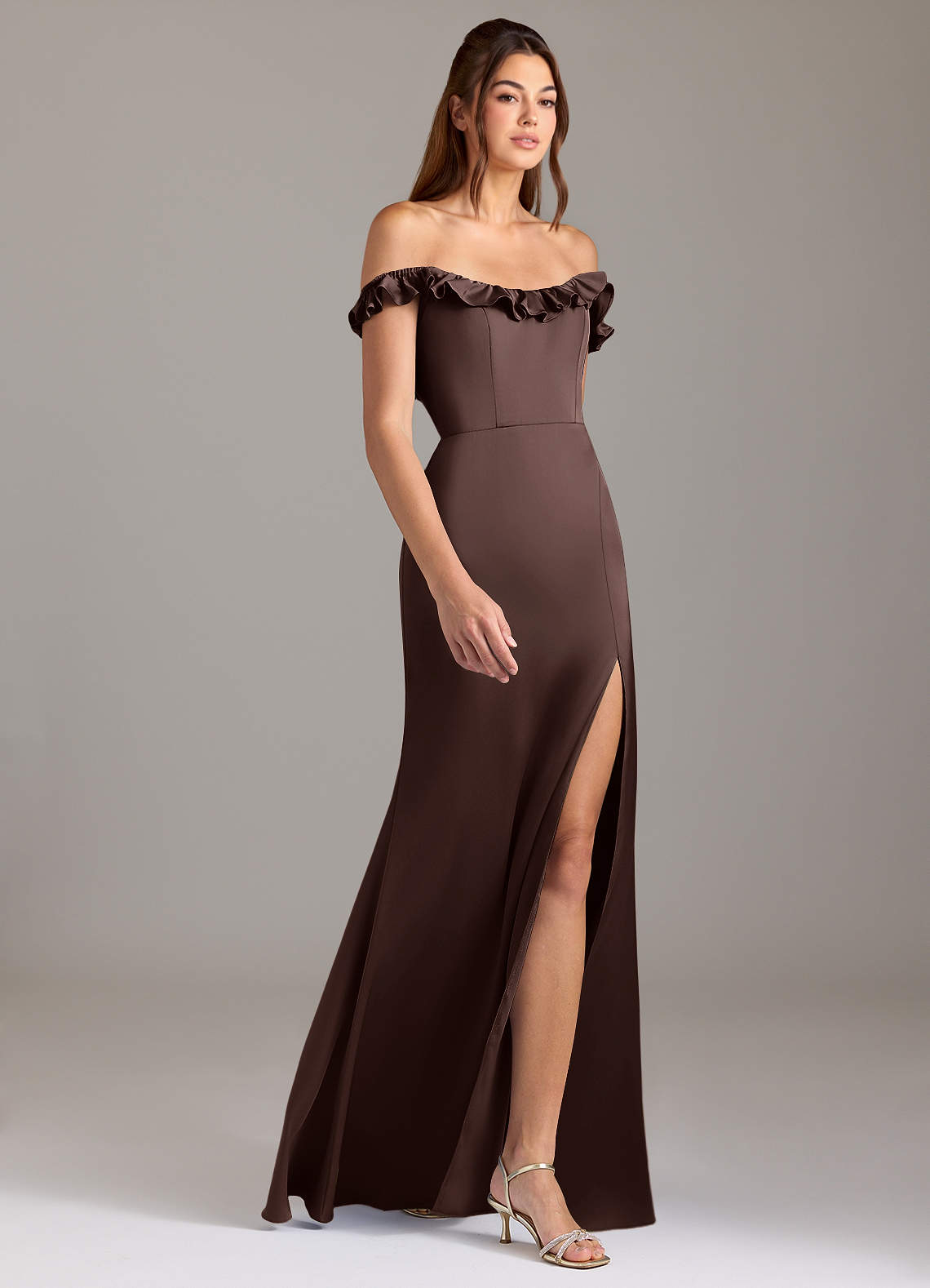 bridesmaid dress sale Burgundy Sexy Chic Silky Mismatched Side Slit Mermaid Satin Bridesmaid Dresses on Sale Blossoms