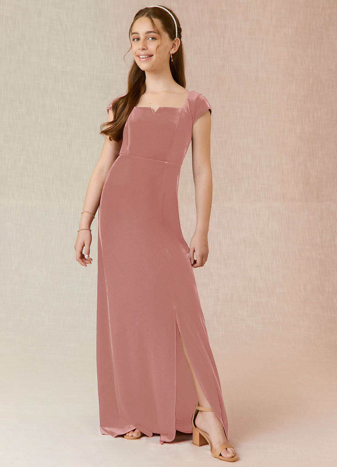 Dusty rose fashion junior bridesmaid dresses