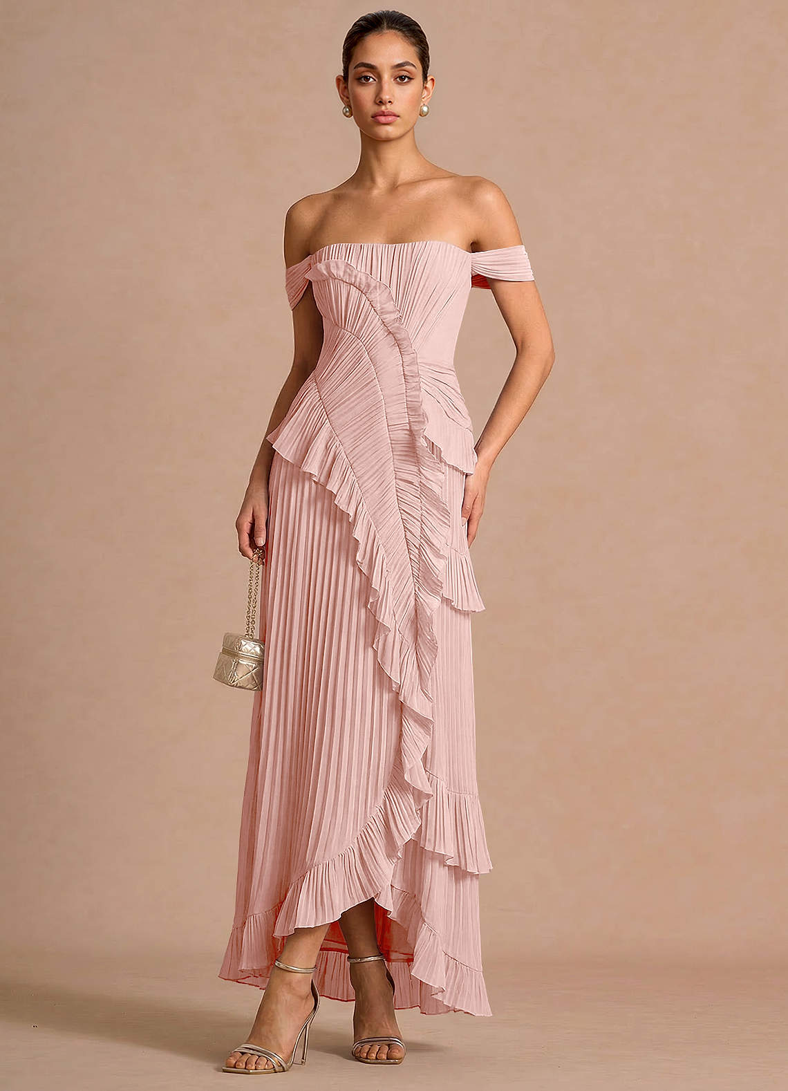 Emmylou Haze Pink Maxi Dress | Azazie CA