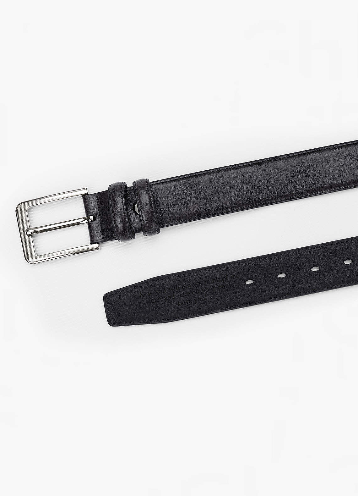 front Personalized Leather Belt