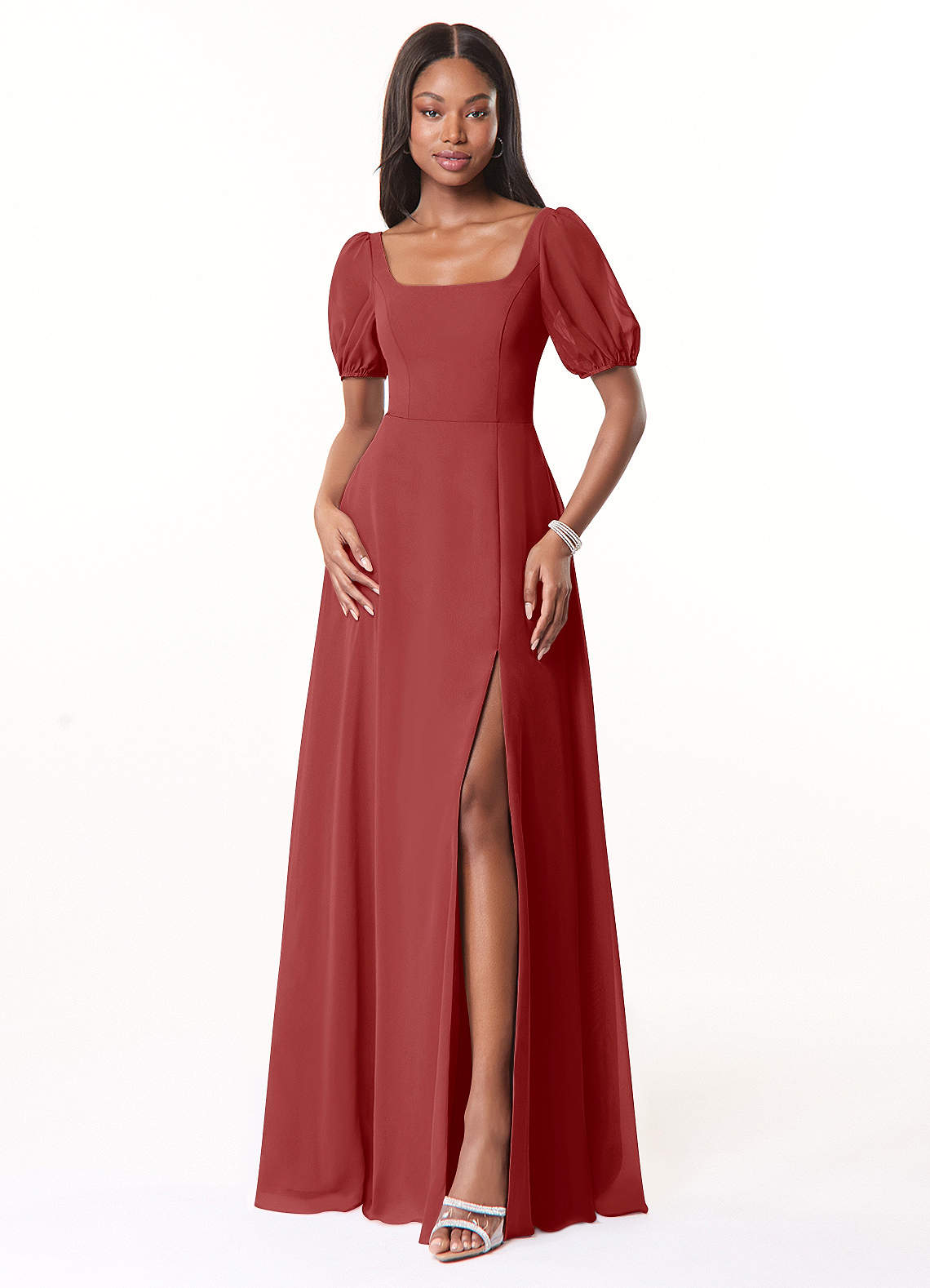 Azazie 2024 rust dress