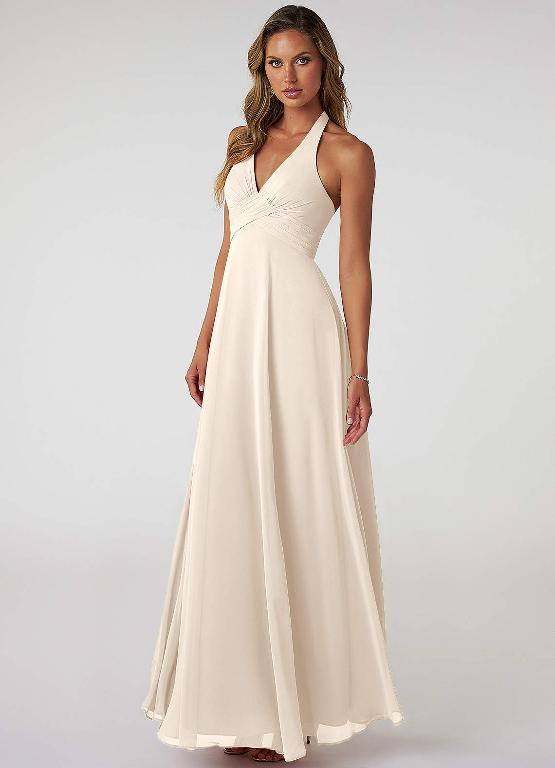 azazie white alabaster bridesmaid dress Tessie Short Dresses – Ribbon RUNS_LARGE The fitted skirt gently Color:Indian