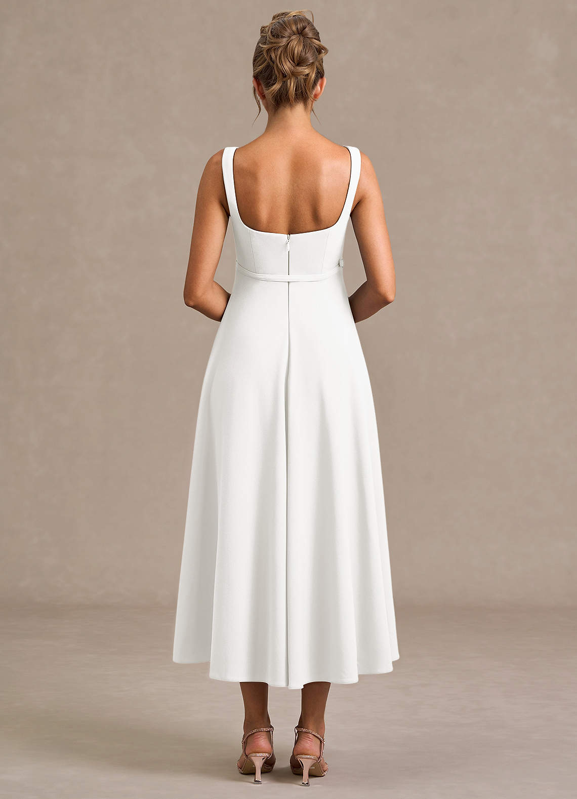 Zosia White Midi Dress Ready to Ship | Azazie