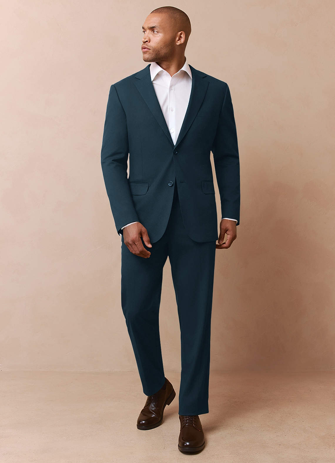front Savile Teal Wool Blend Suit