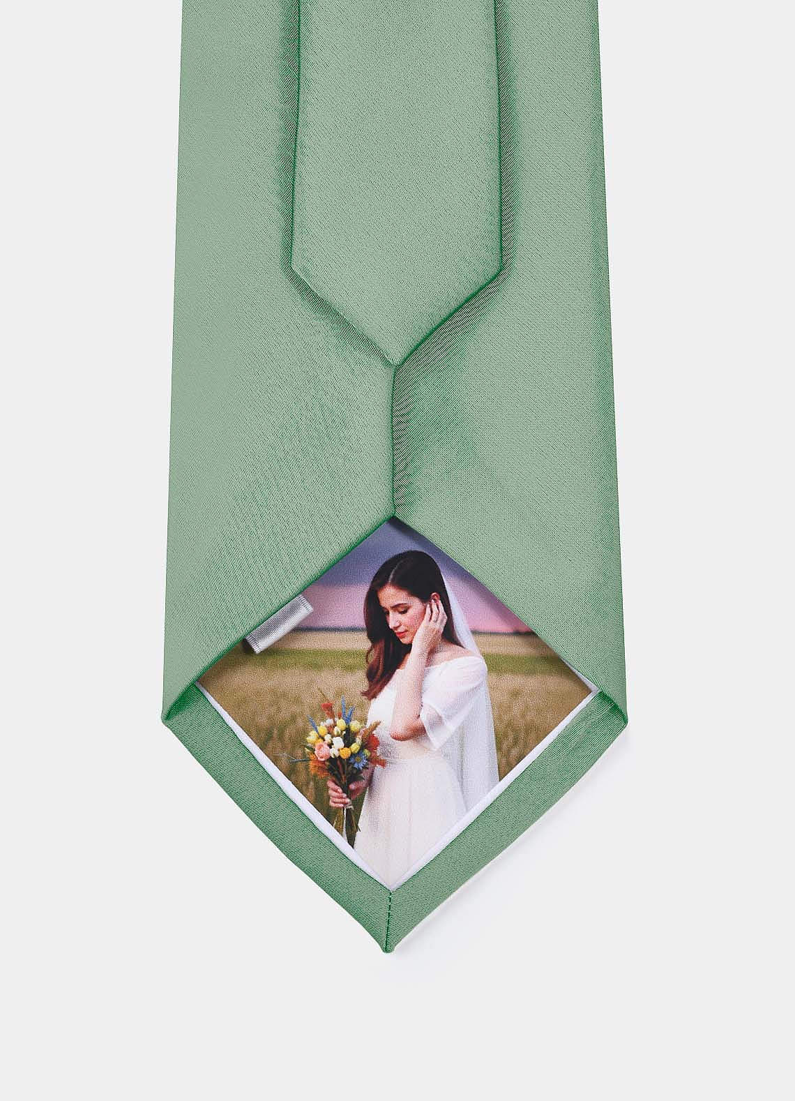 front Gravata personalizada com foto em cetim elástico