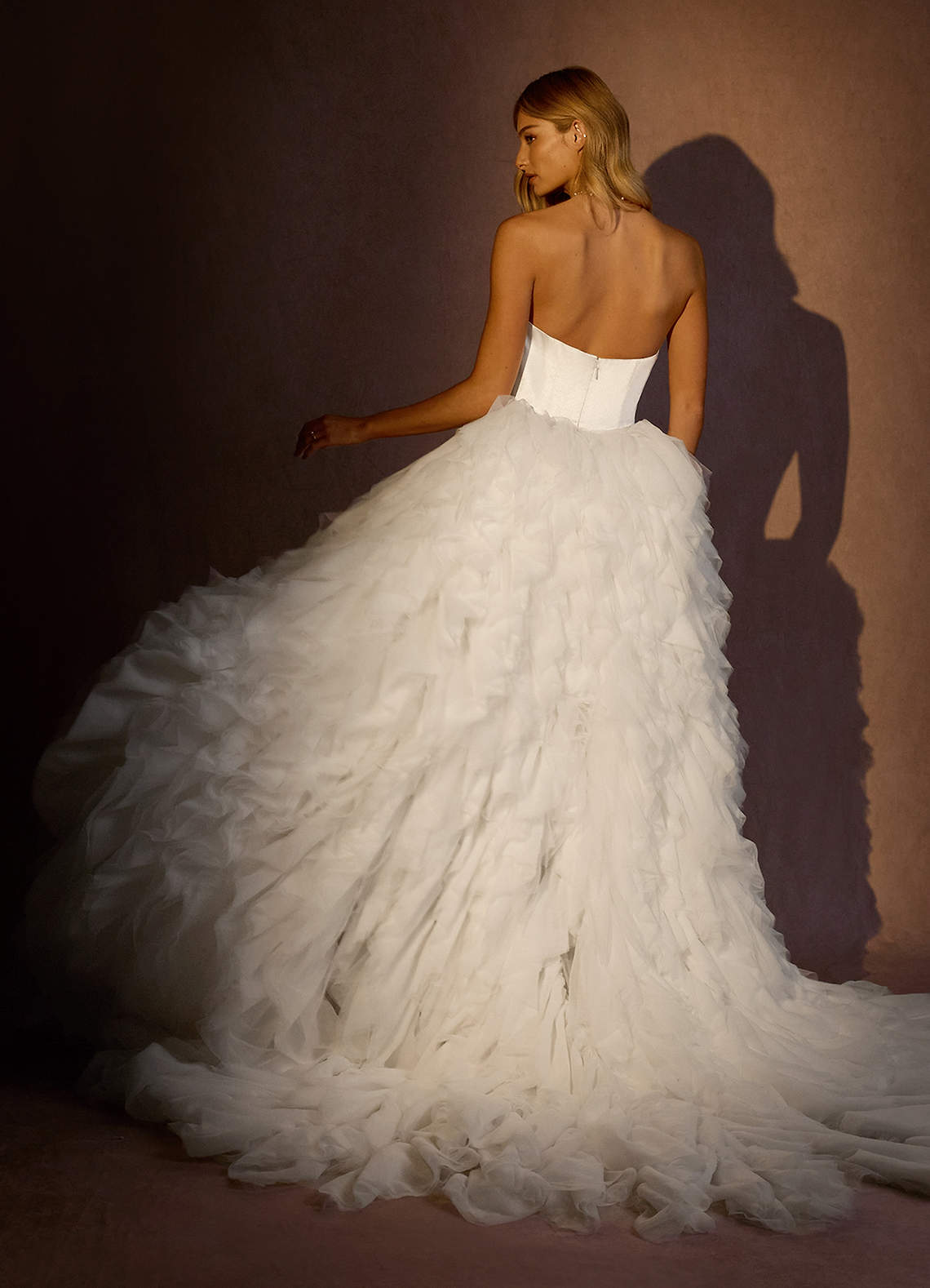 Azazie Viveca Diamond White Sheath Strapless Metallic Satin