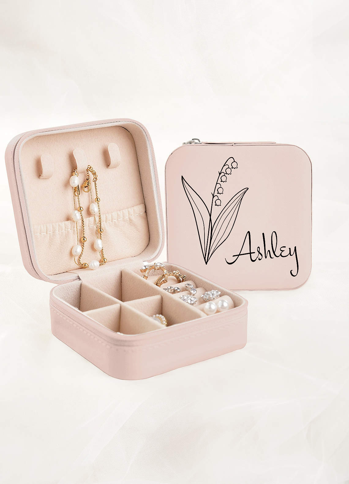 front Personalized Jewelry Case