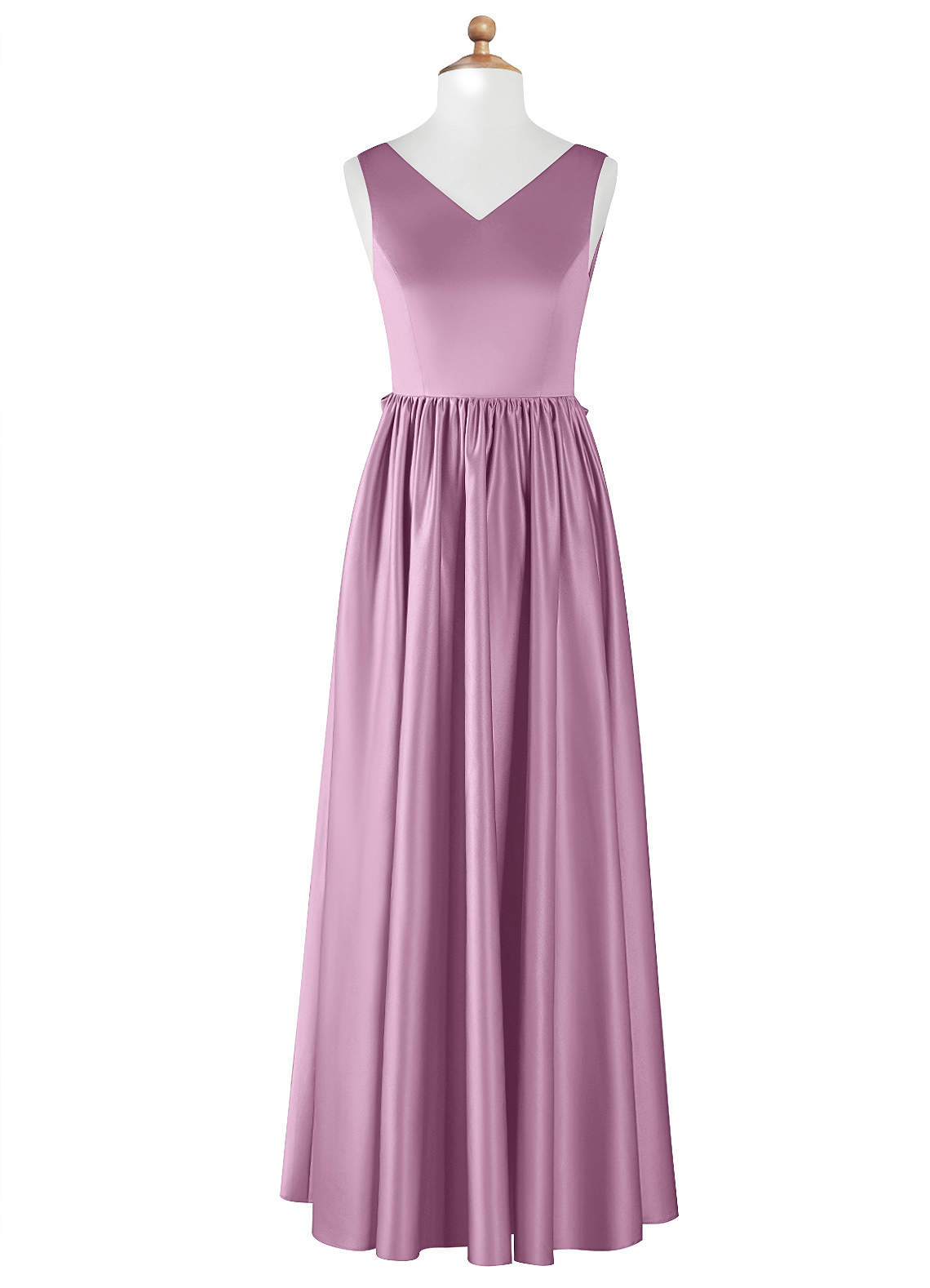 Azazie Hathaway Junior Wisteria A-Line Bow Stretch Satin Dress image6