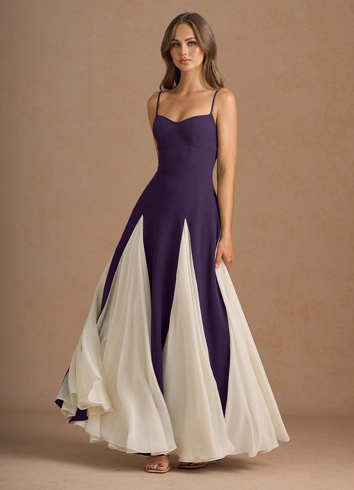 solid ruched u neckline ruffle maxi dress Guadalupe. One Shoulder Ruffled Maxi Dress – ELF
