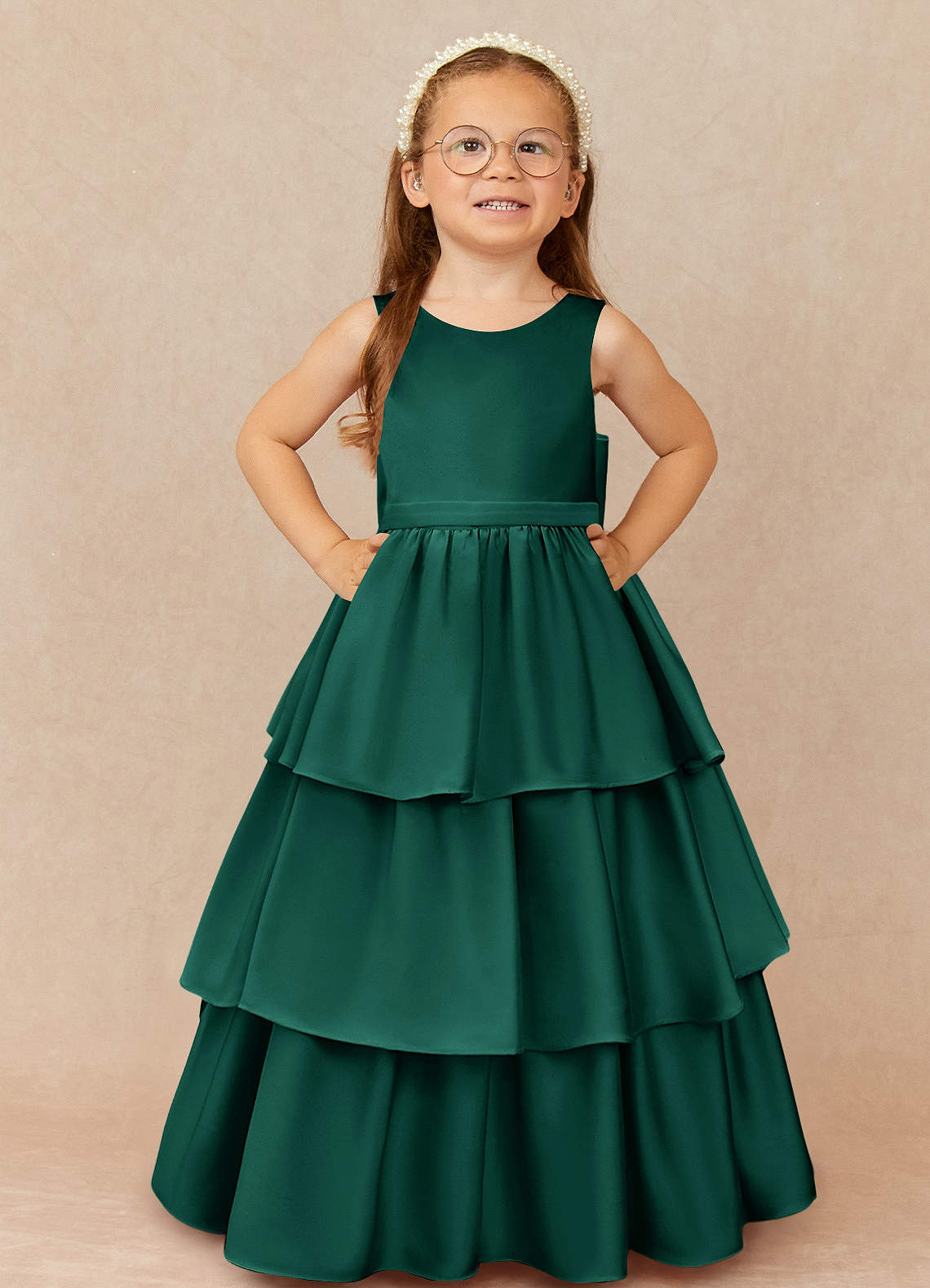 emerald green little girl dresses Emerald Floral Wrap Mini Dress | Belted