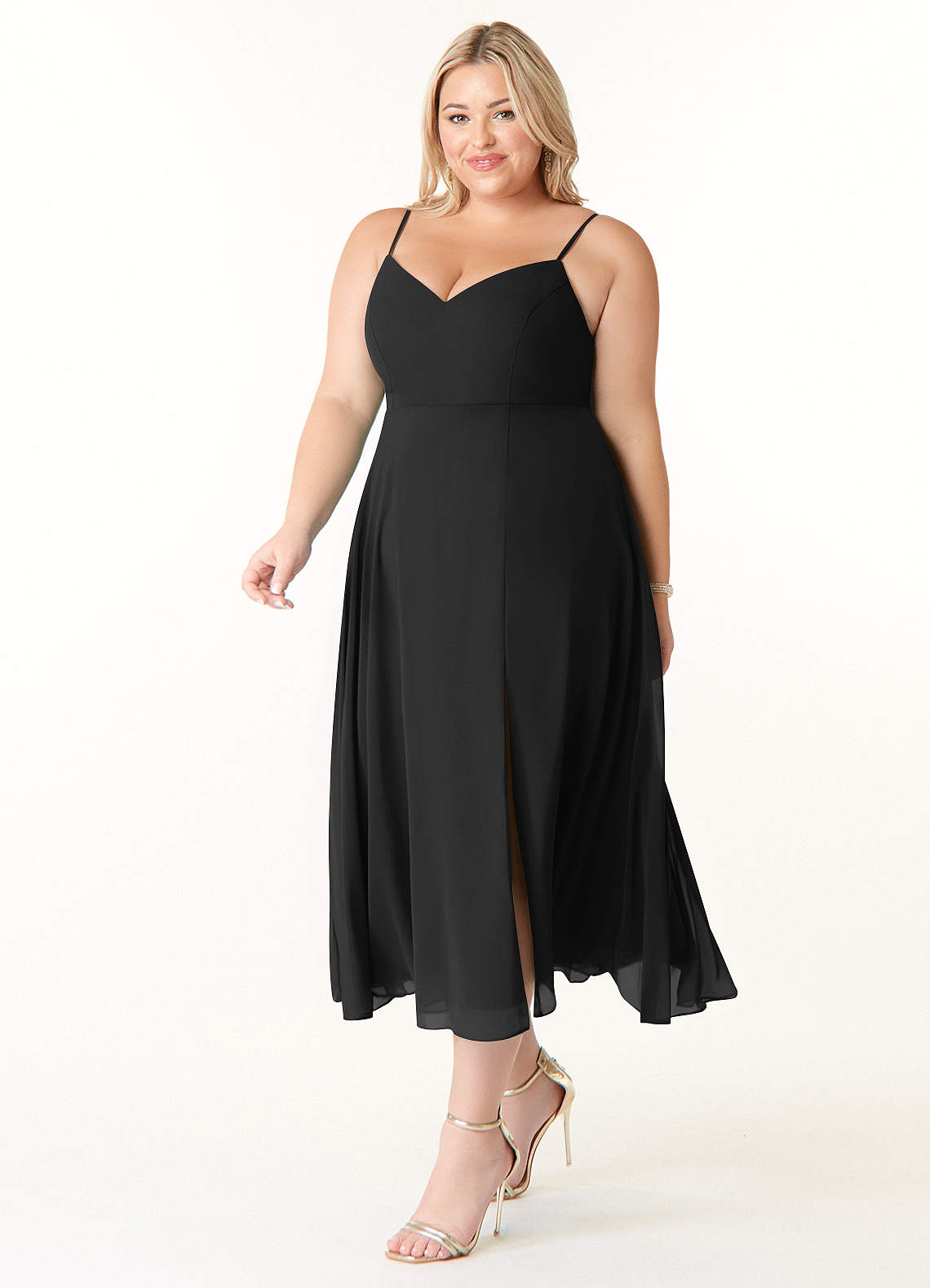 Azazie Clarissa Ready to Ship Black Chiffon Bridesmaid Dresses | Azazie