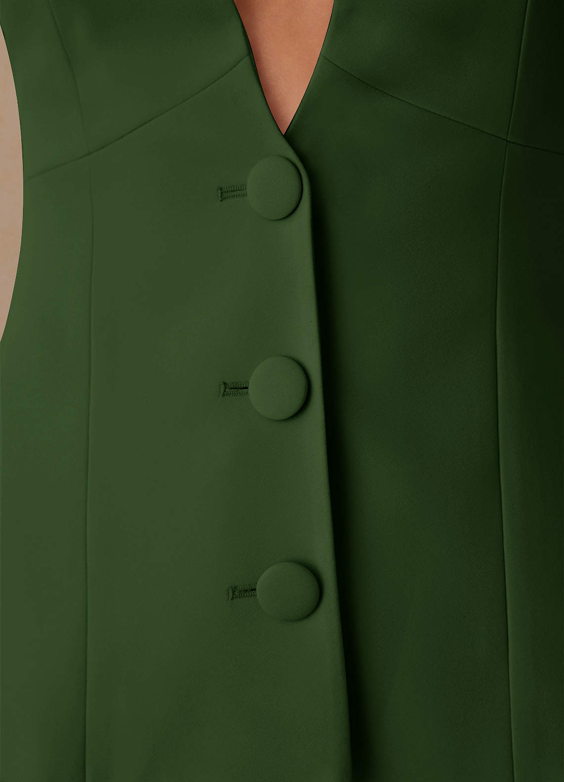 front Elara Olive Blazer tailleur à tissage raffiné