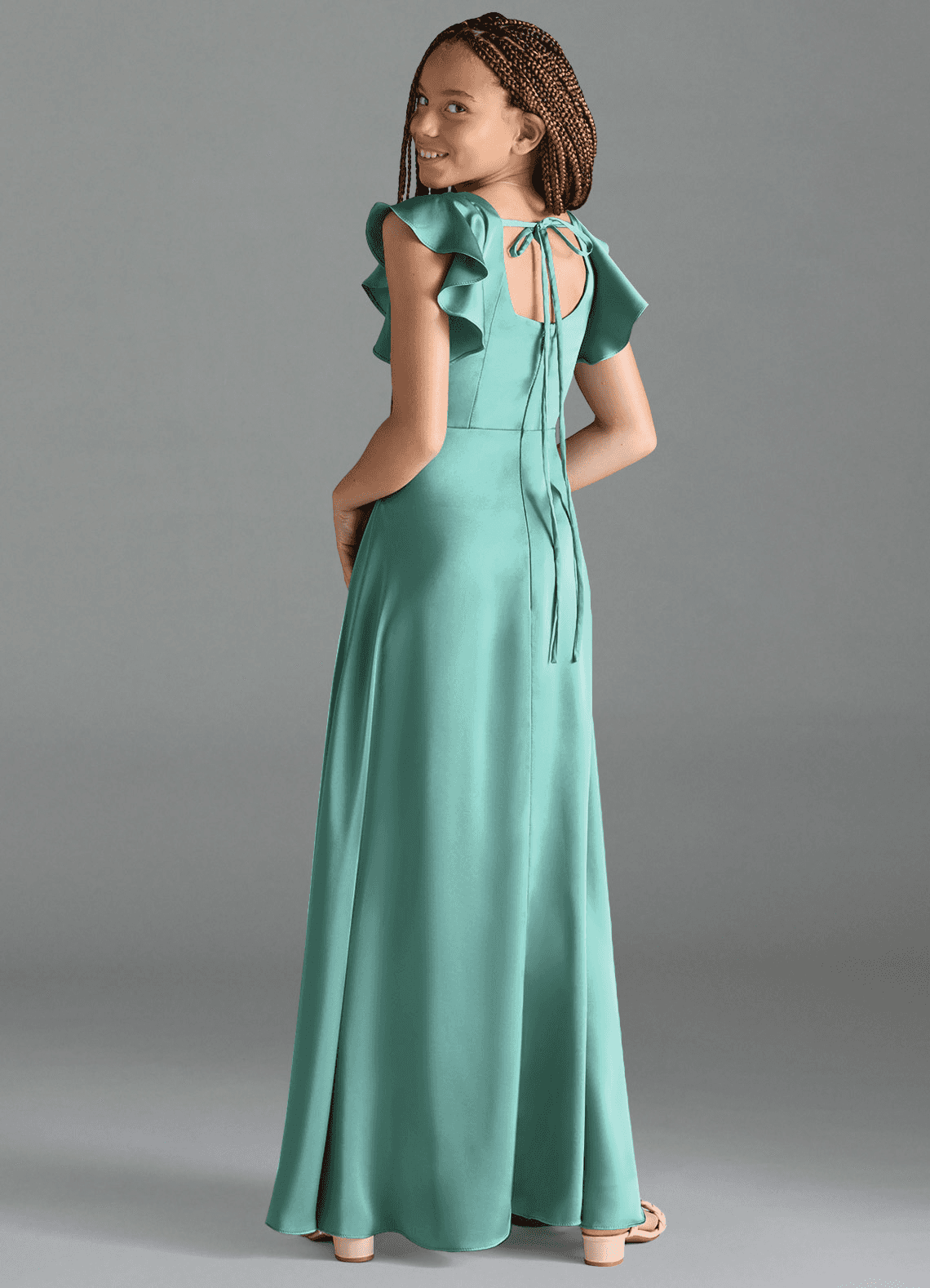 Azazie Bondi Junior Bridesmaid Dress in Aqua | Azazie