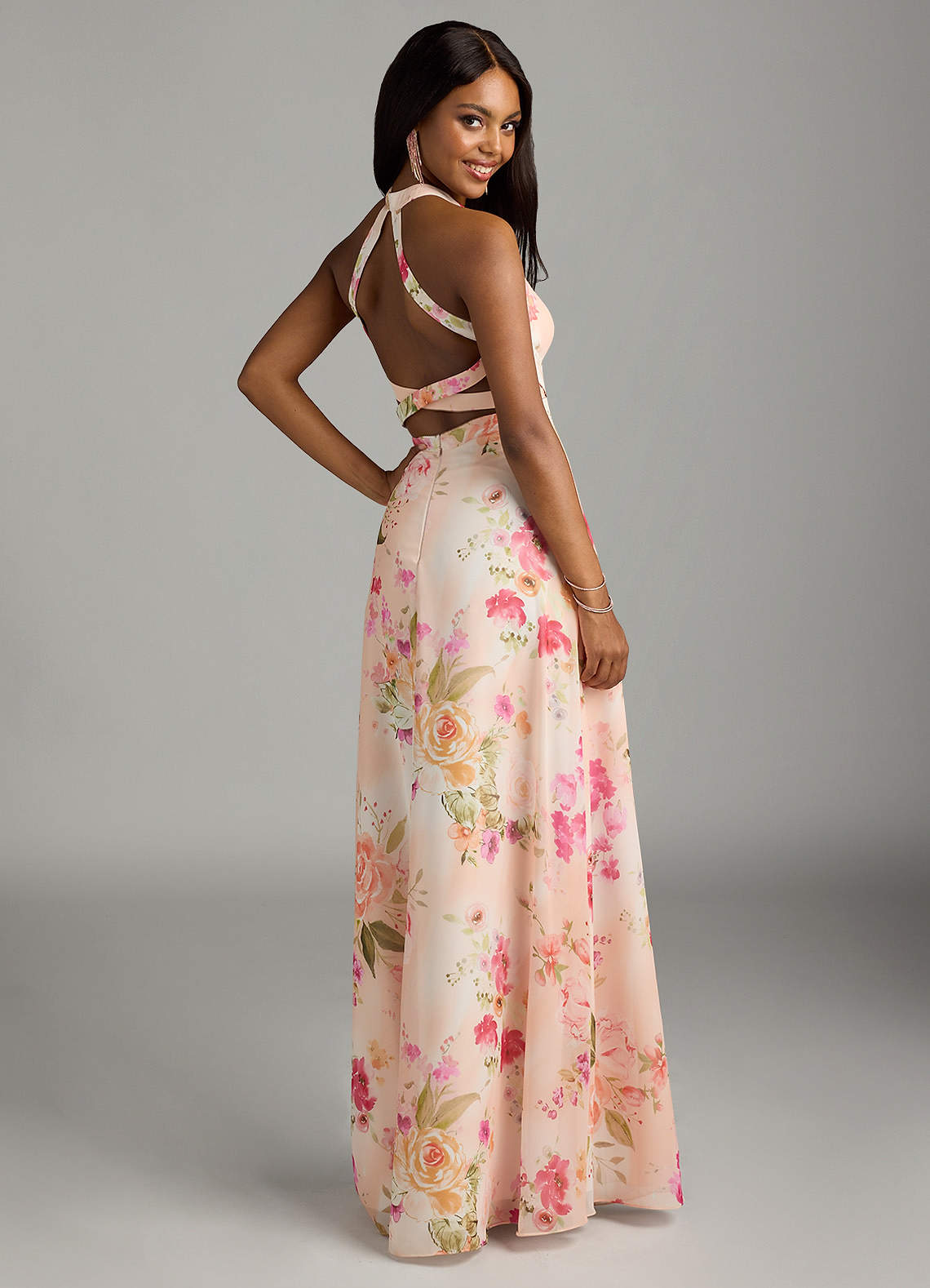 slim fit dress slacks The Scarlette Dress in Lilac Tapestry Rose 20 / Lilac Tapestry Rose main image 0