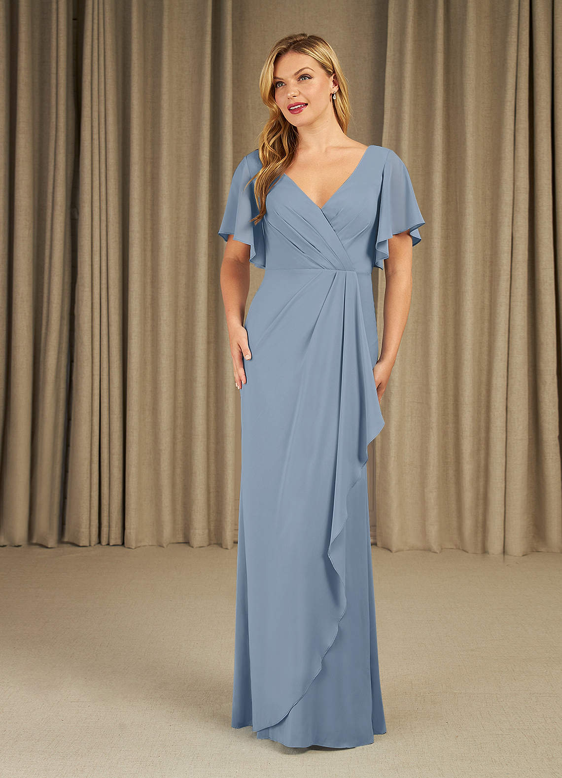 Flower Girl Dress Long Sleeve Dusty Blue Tulle Junior Bridesmaid Dress –  Lisa Ann's Creations