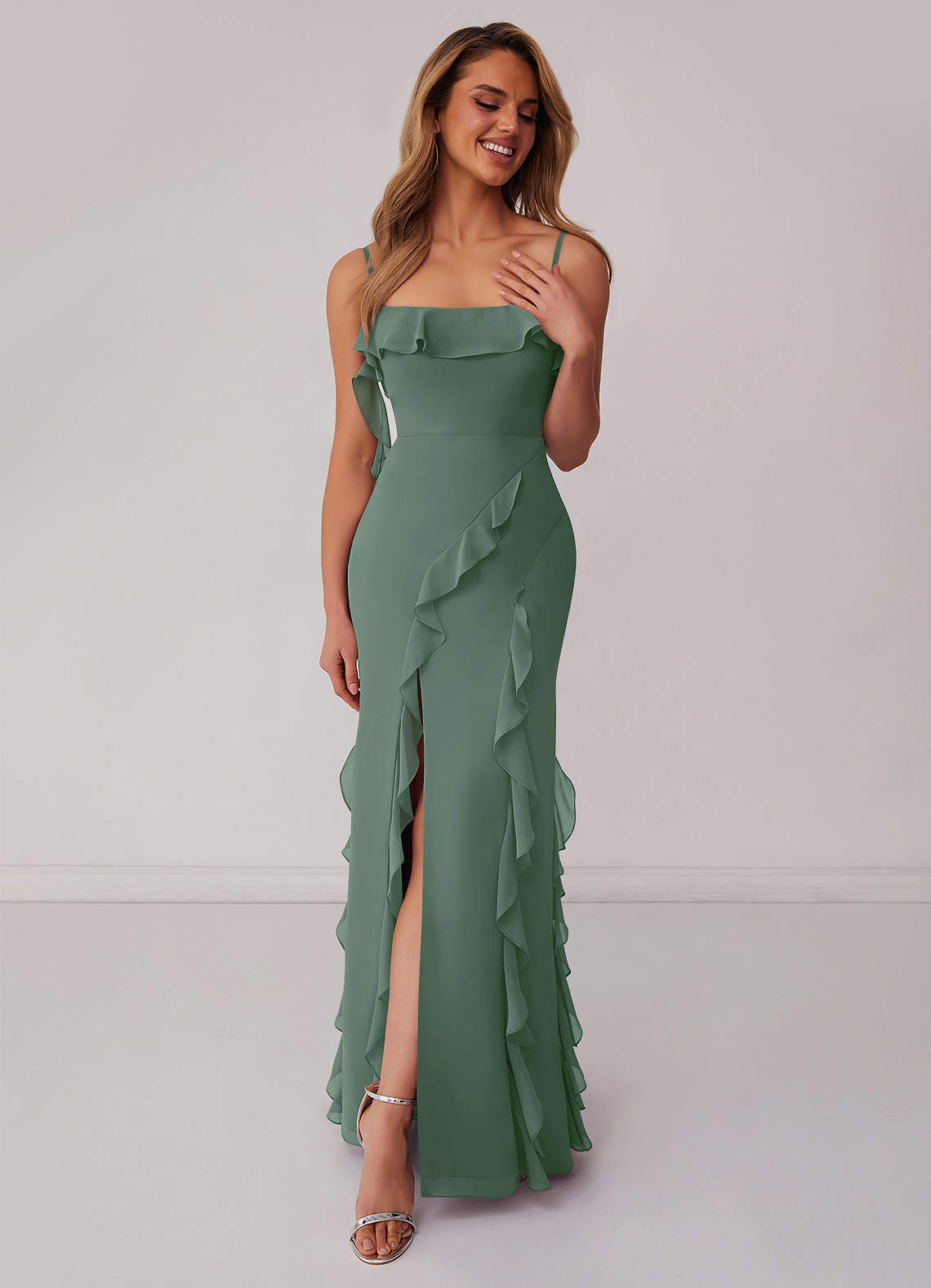 Barbie™ ❤ AZAZIE 1004 Eucalyptus Bridesmaid Dresses | Azazie