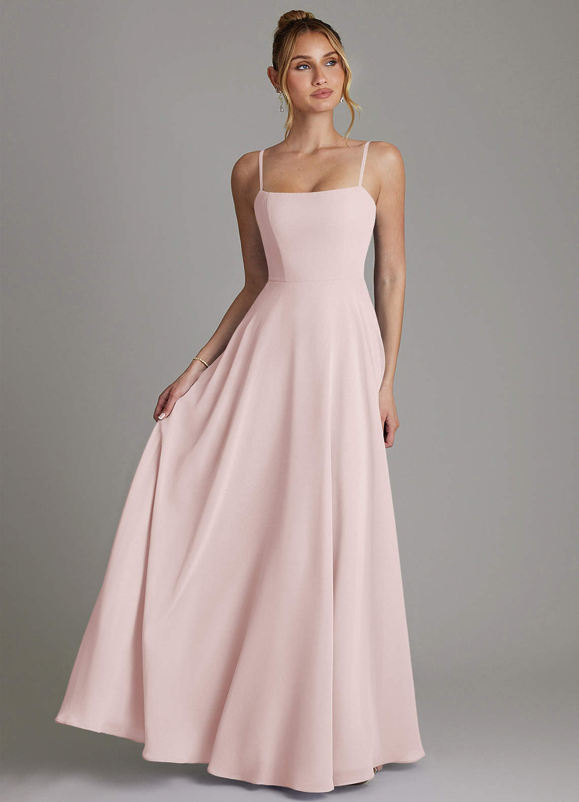 pink chiffon pleated dress Azazie Elita Loosely Fitted Color:BERRY Onetheland BALHAM TRADE-Rattan Dresser Set Long sleeve