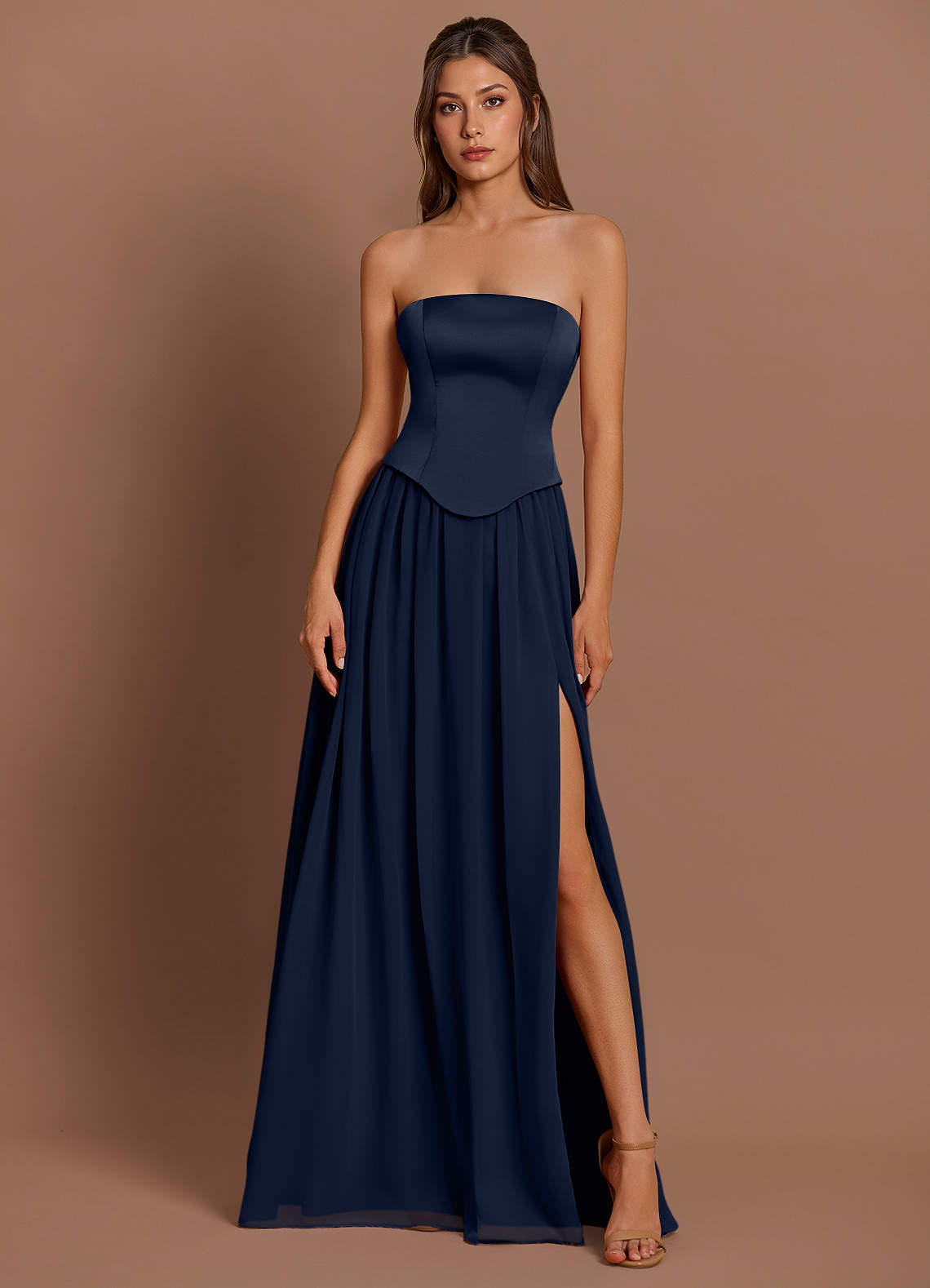 Cadence Navy Maxi Dress | Azazie
