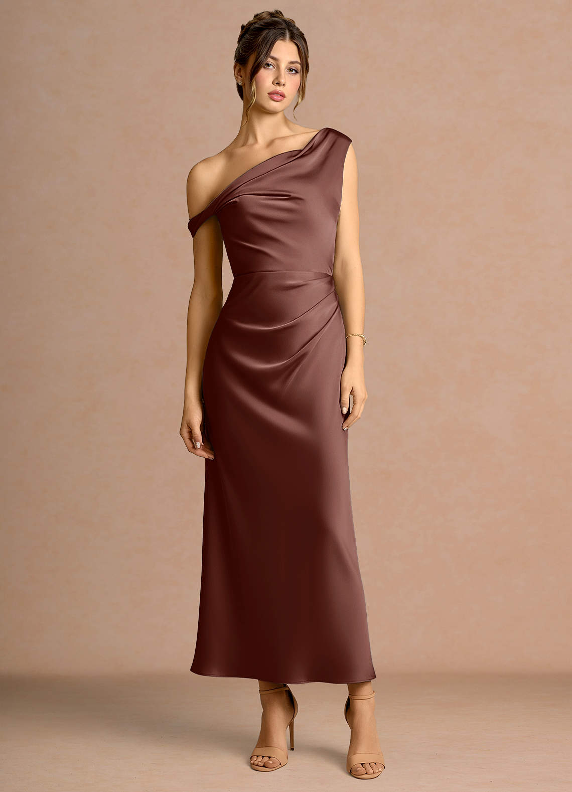 Grevina Mocha Coco Maxi Dress | Azazie