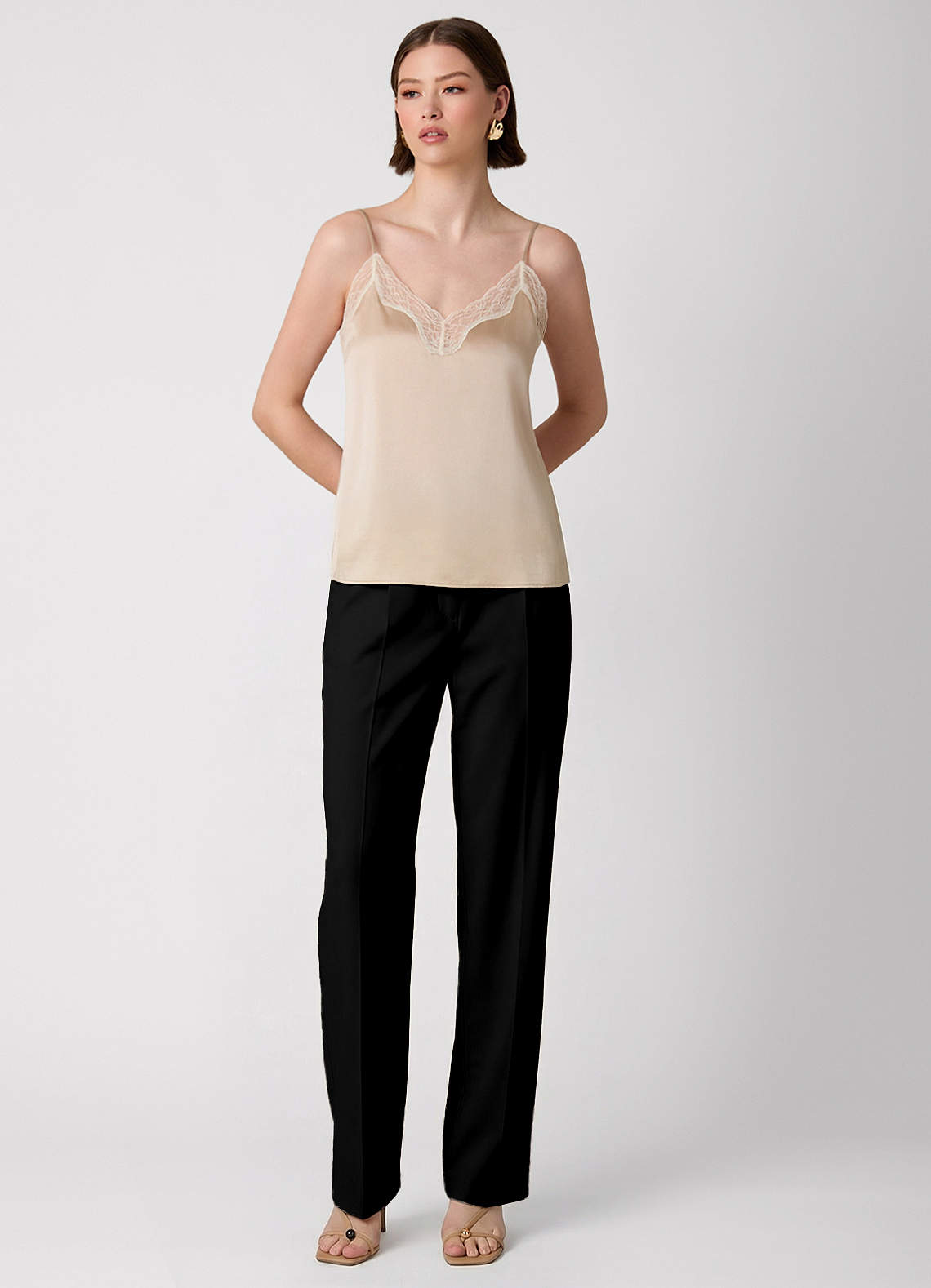 front Camisola 100% seda lavável