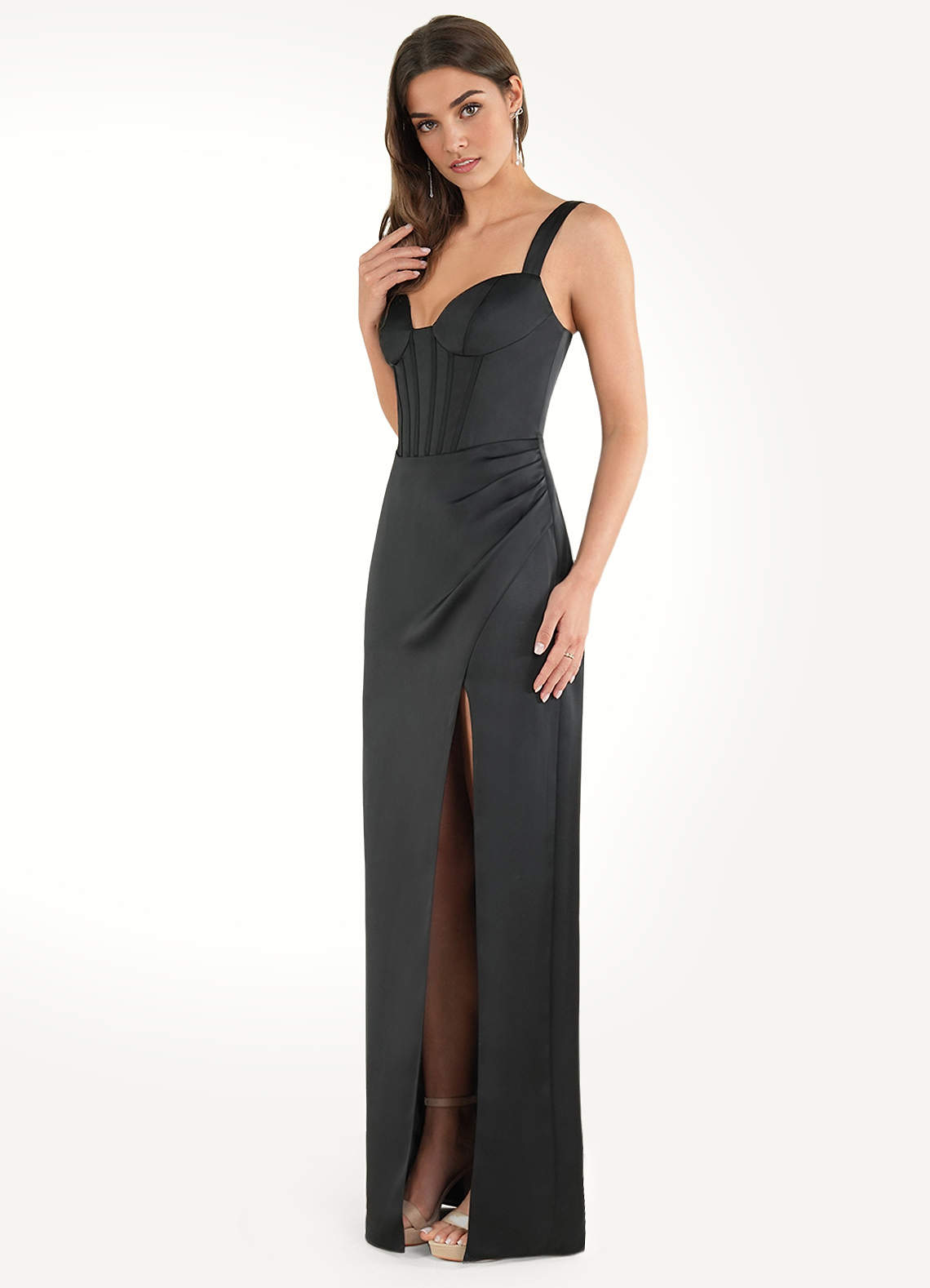 Nairi Black Corset Maxi Dress Atelier Dresses | Azazie