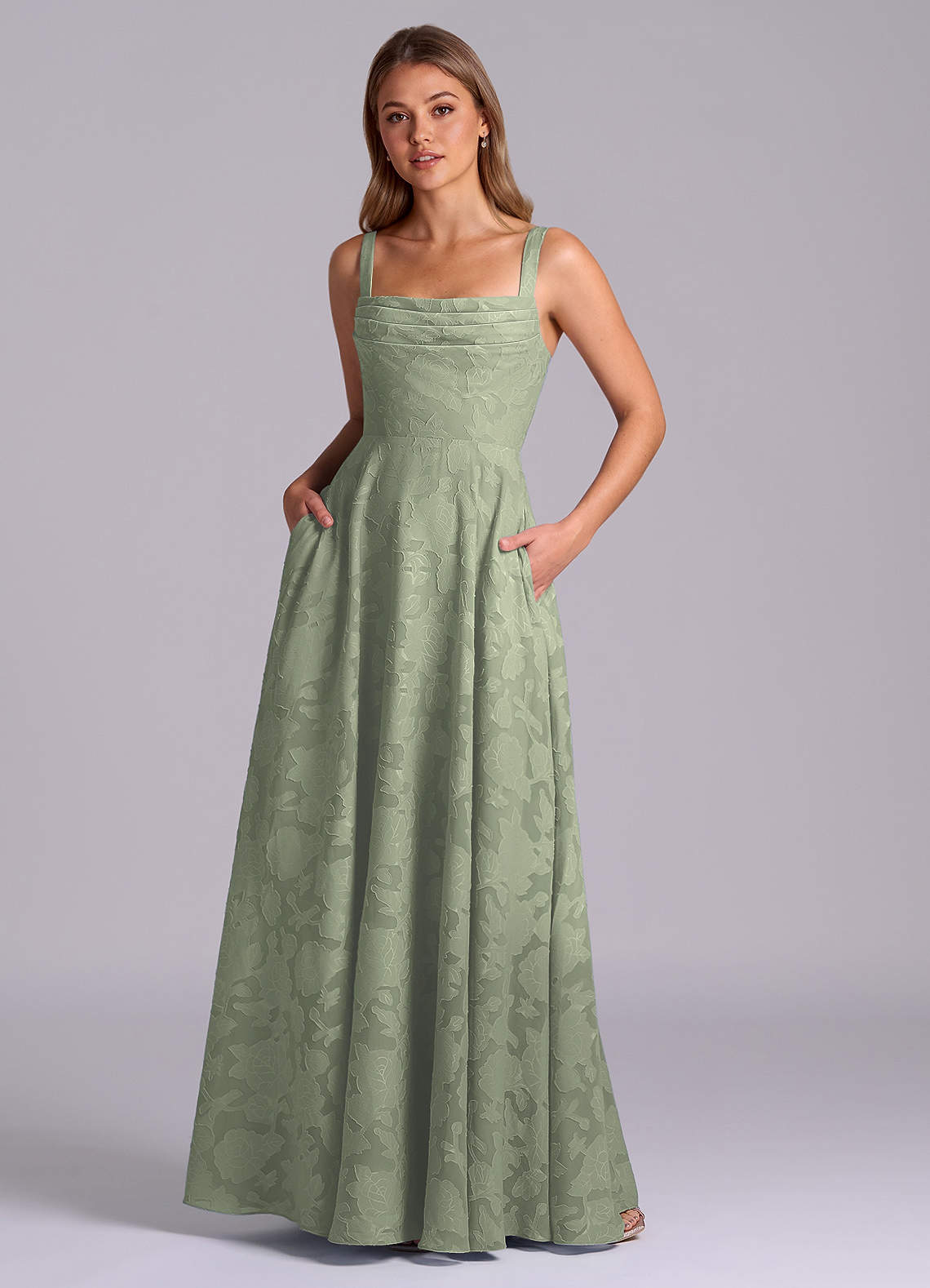 front Azazie Floral Burnout Swatch