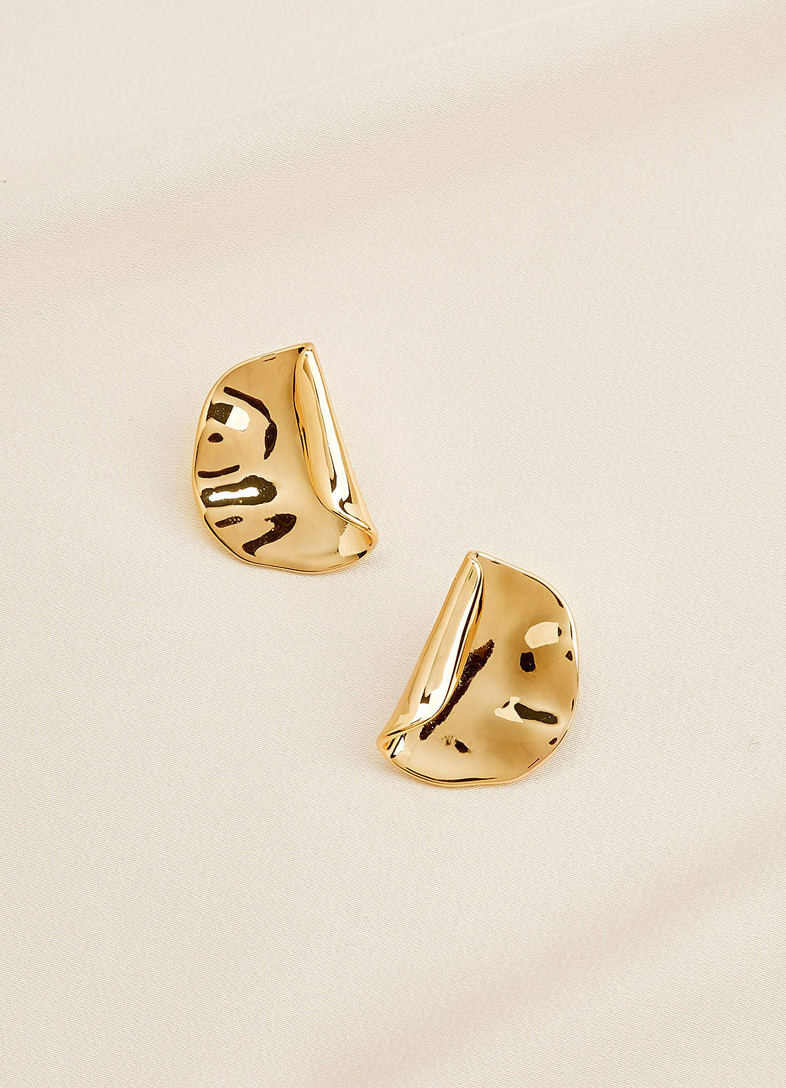 Molten Gold Metal Earrings | Azazie