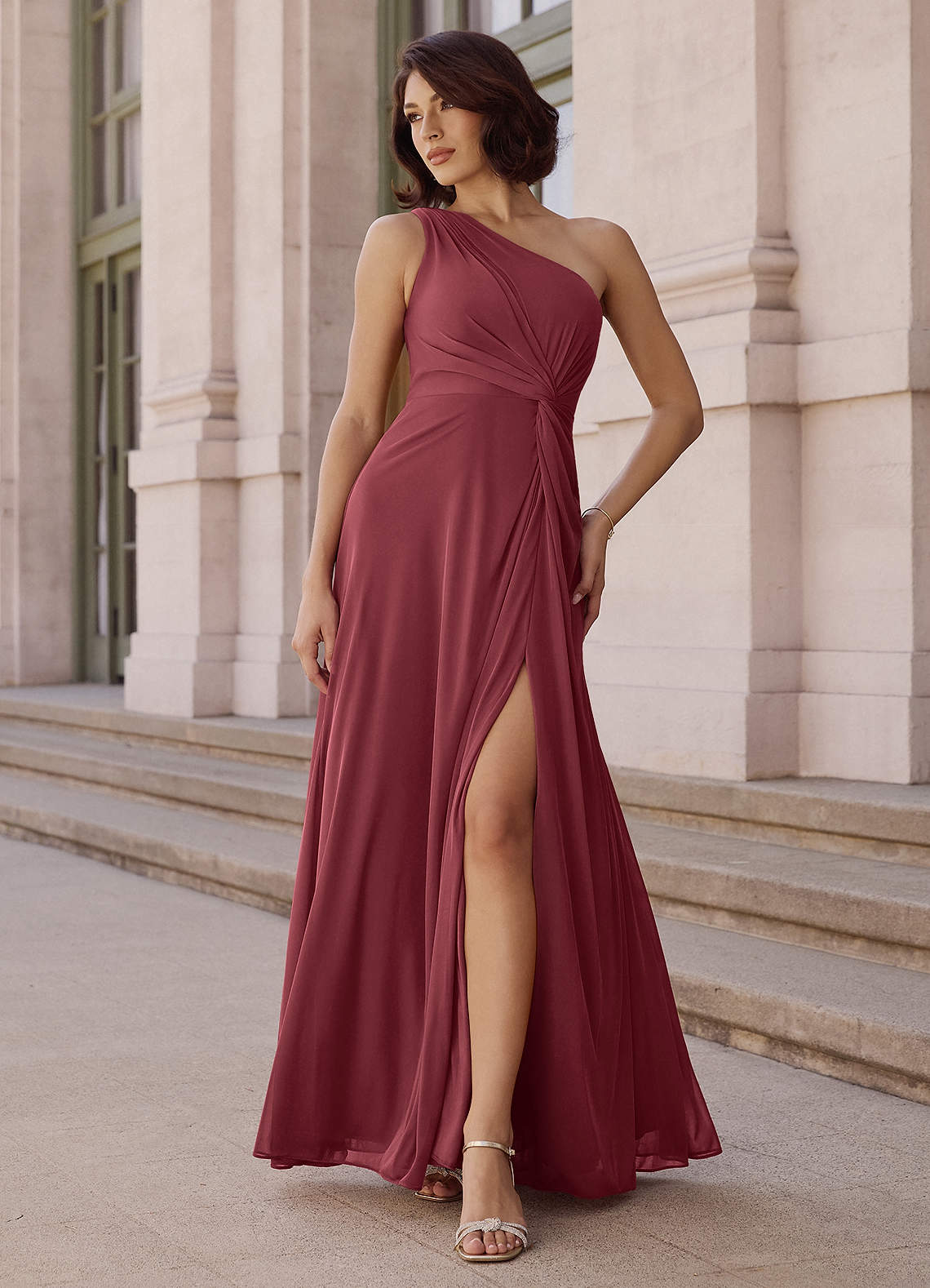 Azazie Brooke Merlot Bridesmaid Dresses | Azazie