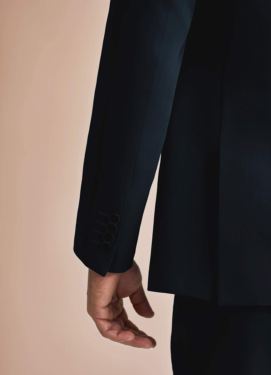 front James Navy Blue Structured Stretch Suit Jacket