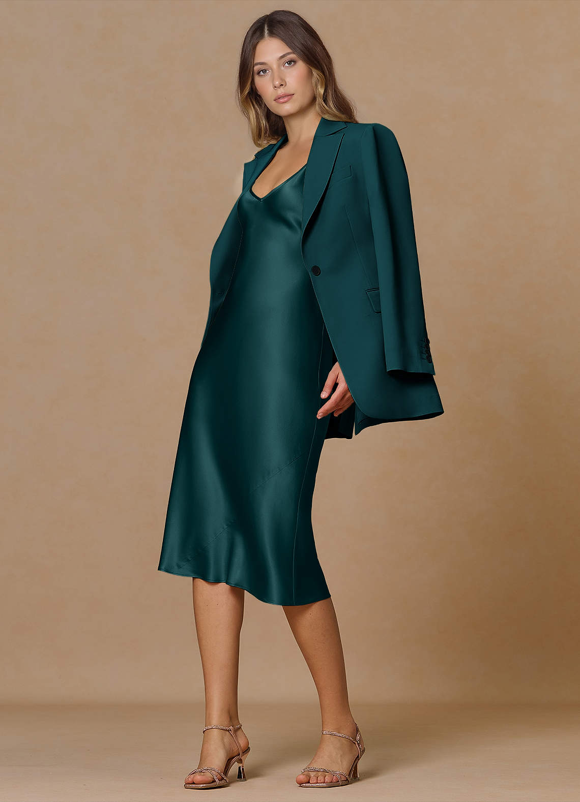 front Rowan Pine Refined Weave Performance 2-Piece Suit