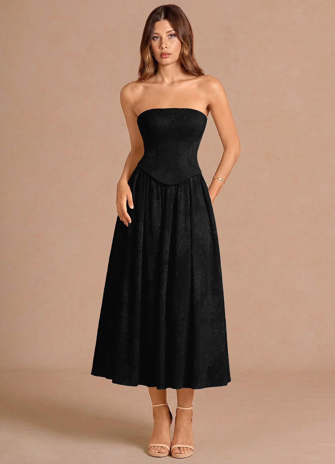 black summer casual dress Comfy Black Striped T-shirt Dress
