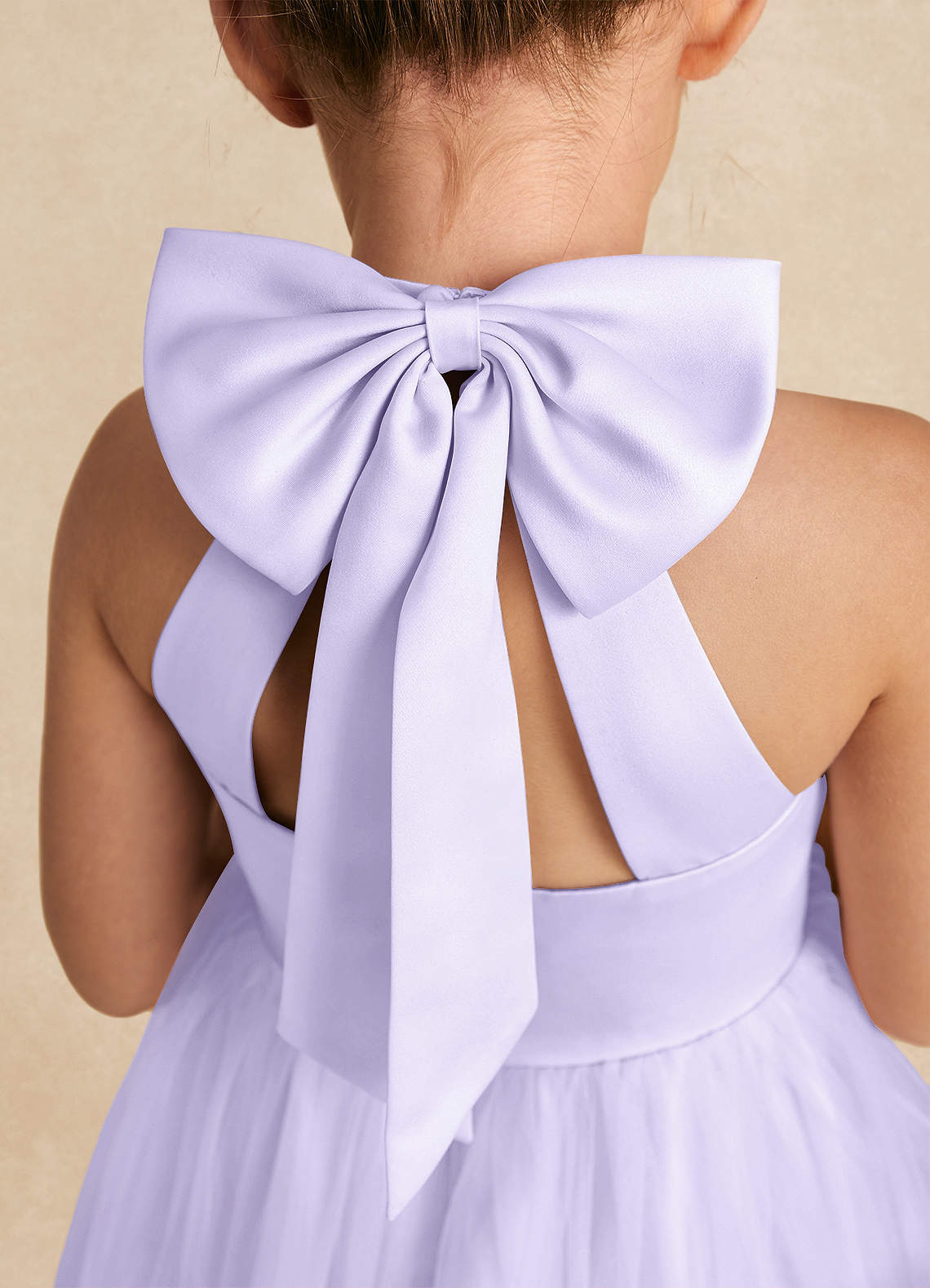 Azazie Bev Flower Girl Dresses Lilac A-Line Convertible Tulle Dress image4