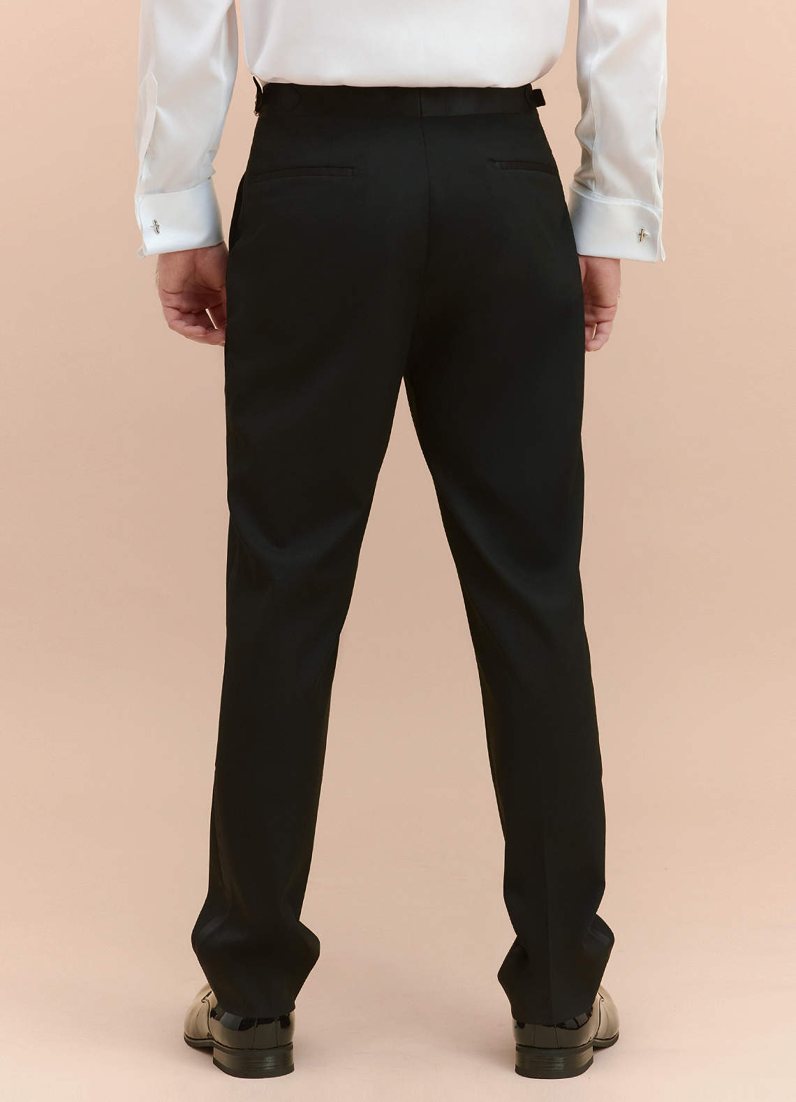 front Classic Black Tuxedo Pants