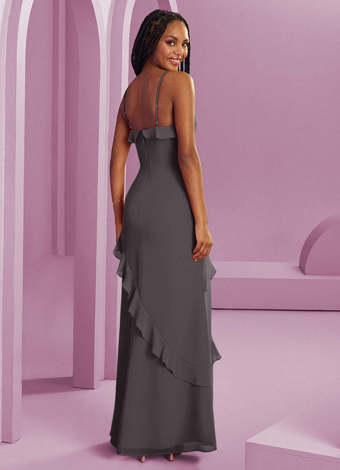 Barbie™ ❤ AZAZIE 1038 Steel Grey Bridesmaid Dresses | Azazie DE