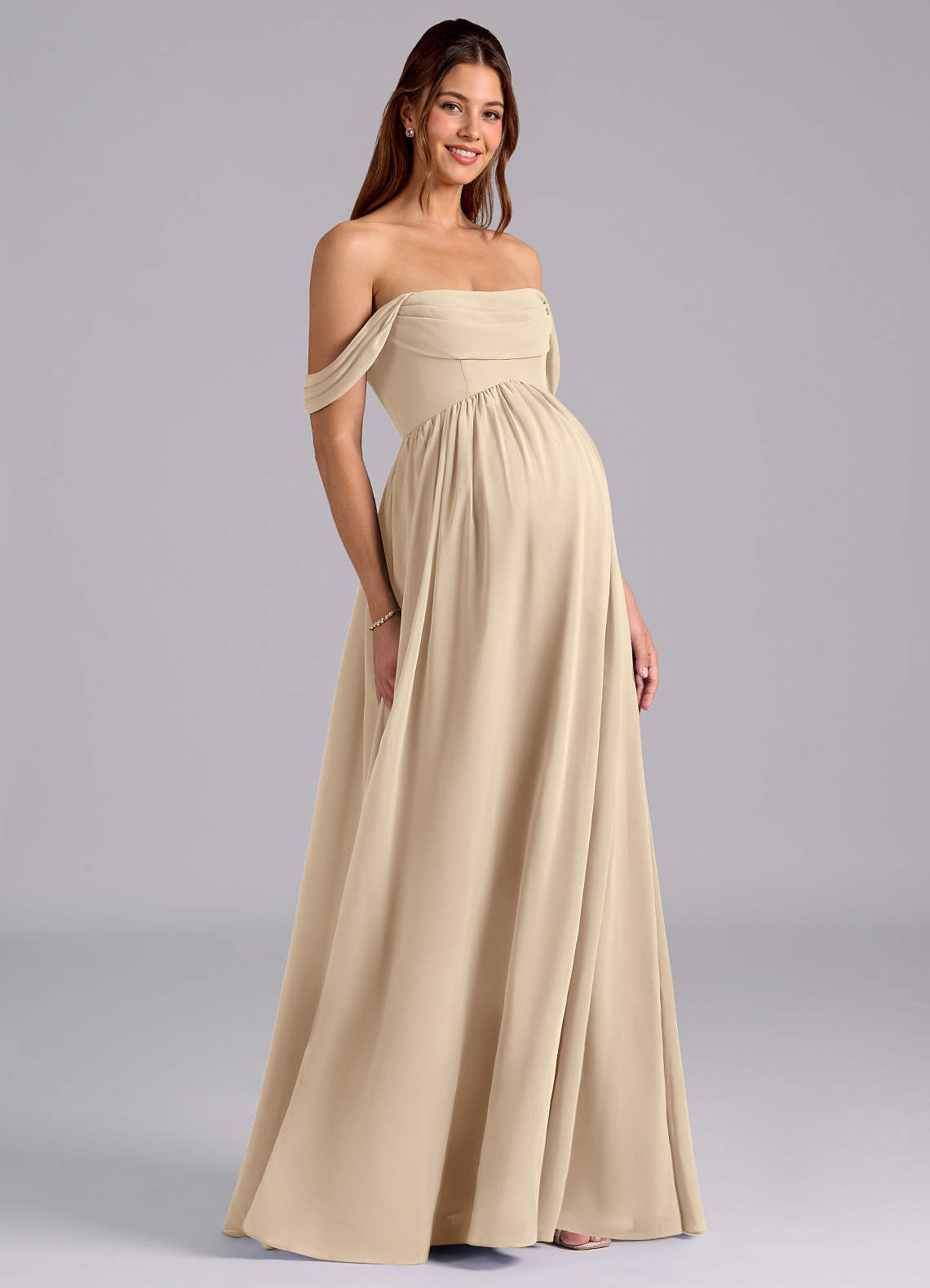 Azazie Saige Champagne Maternity Bridesmaid Dresses | Azazie AU Azazie Saige Champagne Maternity Bridesmaid Dresses | Azazie AU